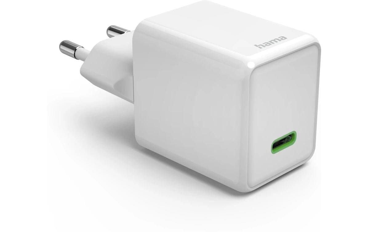 Hama 00201983 USB-Ladegerät 45 W – USB-C×1 – PD 3,0, QC 3,0, GaN – Weiss