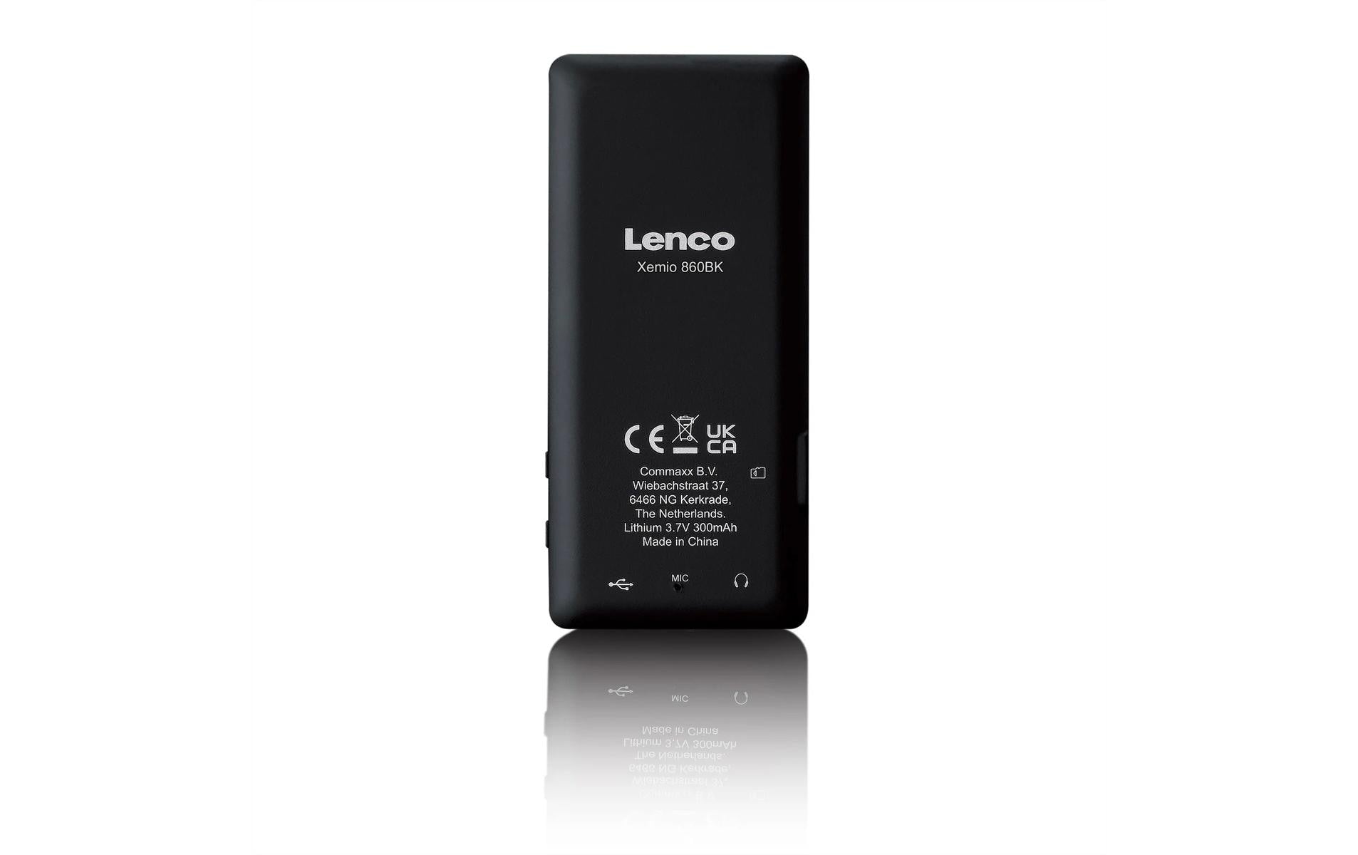Lenco Xemio-860 – Hi-Res-Player (DAP) – 8 GB, Micro-SD-Slot, Bluetooth, 18 h – Schwarz