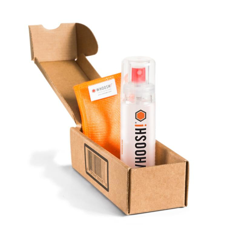 WHOOSH! WHOOSH – Display-Reinigungsset, 100 ml, mit Tuch – Orange/Weiss