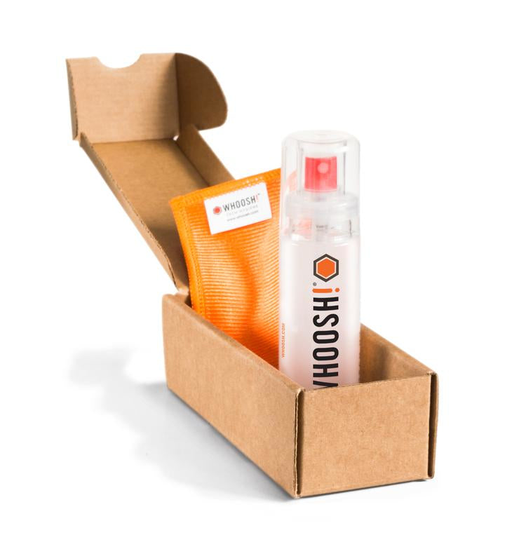 WHOOSH! WHOOSH – Display-Reinigungsset, 100 ml, mit Tuch – Orange/Weiss