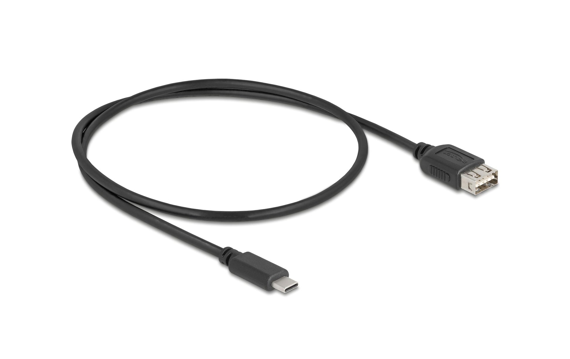 DeLOCK USB-C auf USB-A Verlängerungskabel (Stecker auf Buchse) – USB 2.0 (480 Mbit/s) – 0,5 m – Goldkontakte