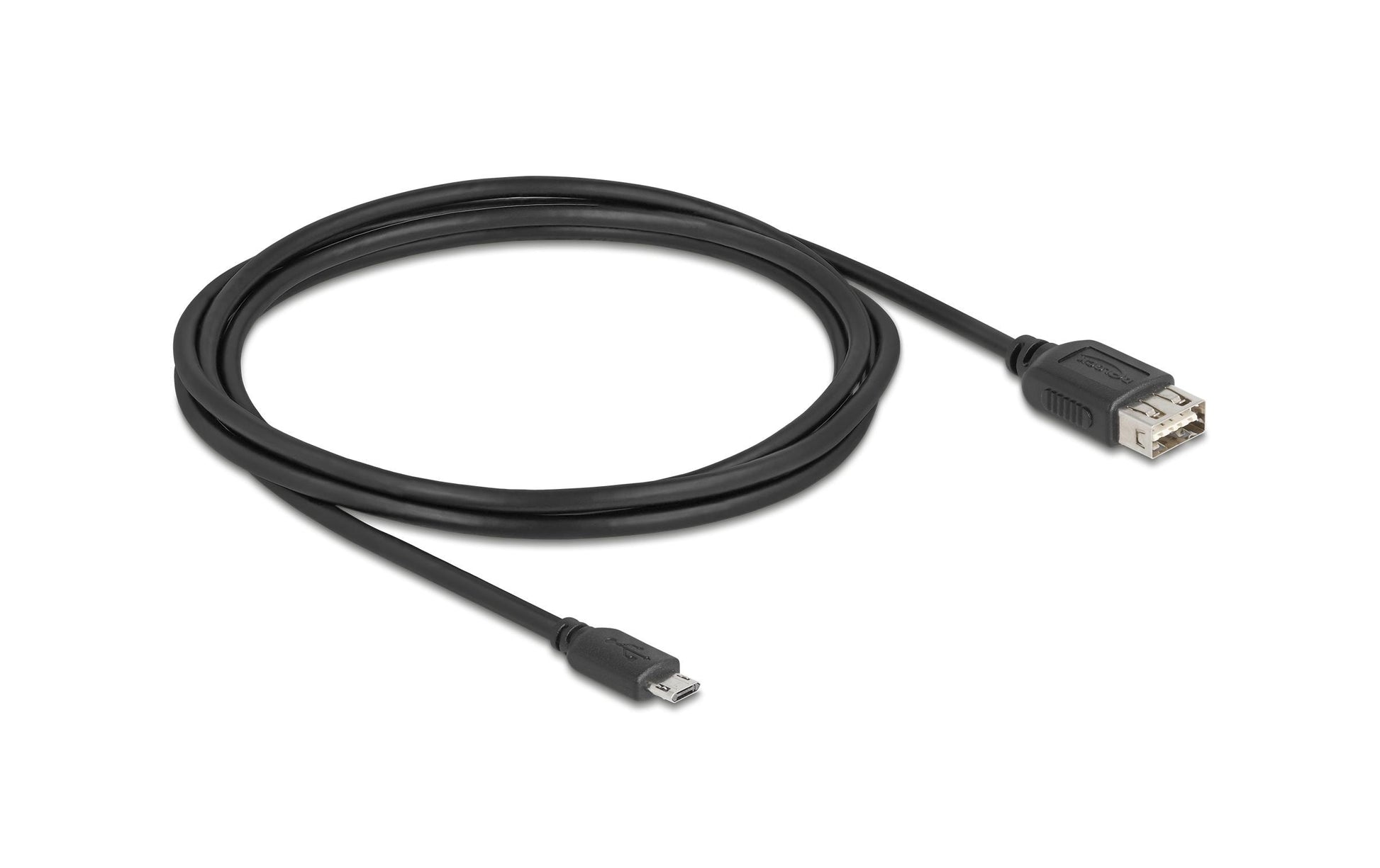 DeLOCK USB-A auf Micro-USB-B Kabel – USB 2.0 (480 Mbit/s) – 2 m – Goldkontakte – Schwarz