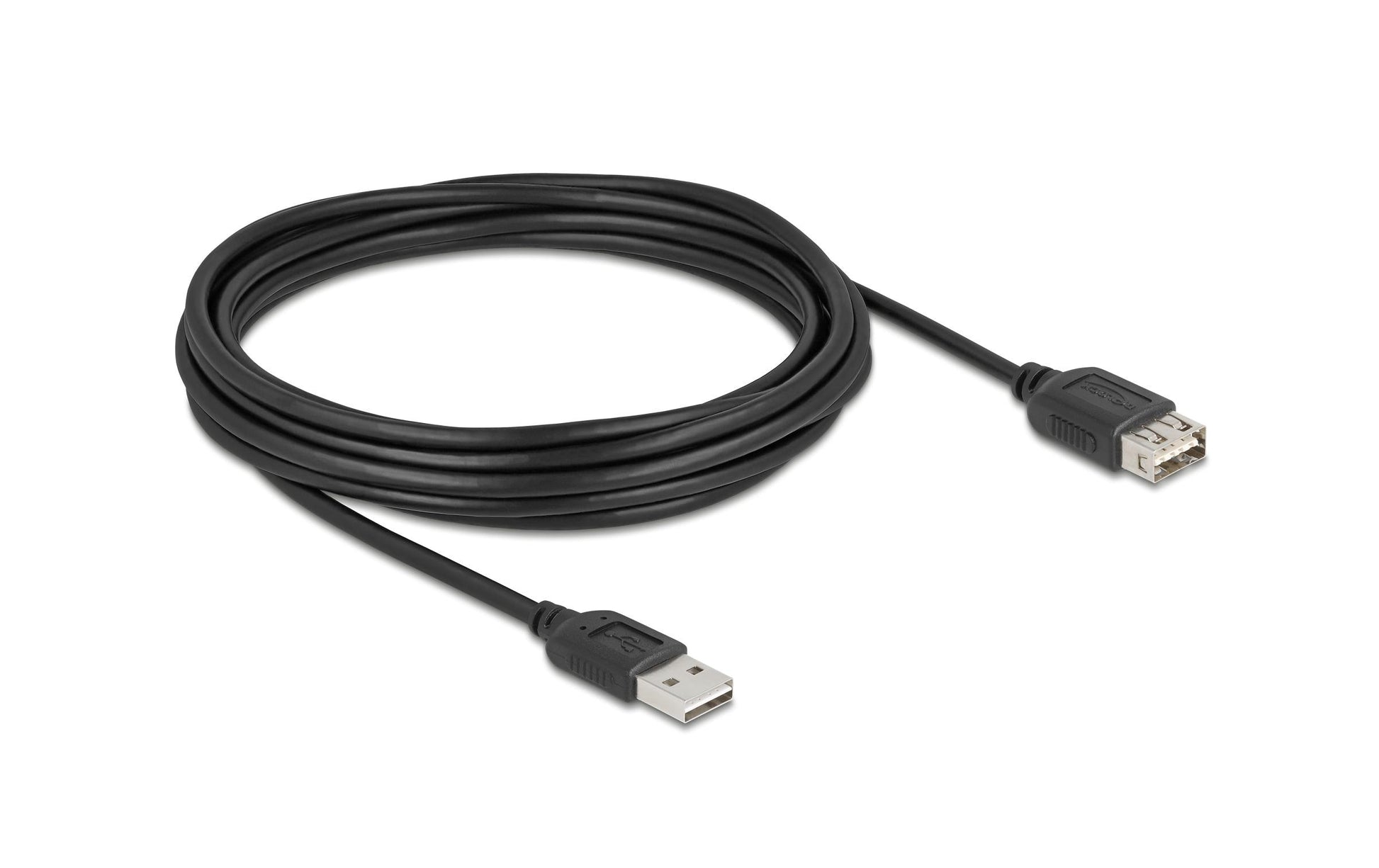 DeLOCK USB-A Verlängerungskabel (Stecker auf Buchse) – USB 2.0 (480 Mbit/s) – 5 m – Schwarz