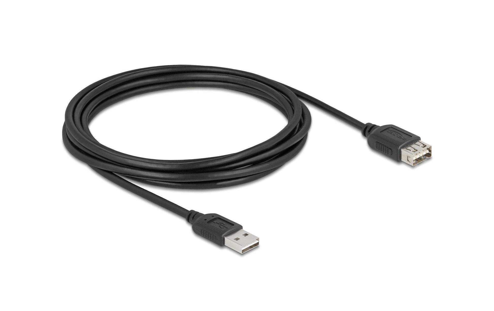 DeLOCK USB-A Verlängerungskabel (Stecker auf Buchse) – USB 2.0 (480 Mbit/s) – 3 m – Schwarz