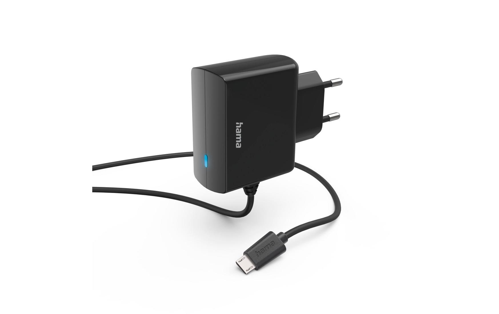 Hama 00201617 USB-Wandladegerät 6 W – Micro-USB-Kabel 1 m, 5 V/1,2 A×2 – Schwarz