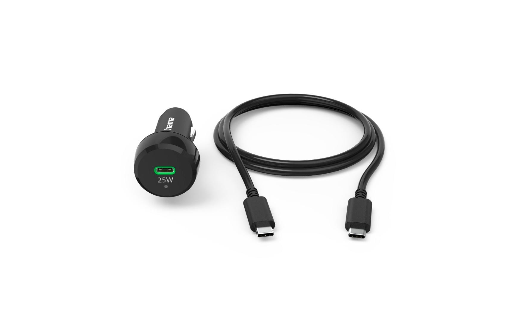 Hama 00201614 Auto-Ladegerät 25 W – USB-C×1 – 12 V KFZ-Stecker – Schwarz
