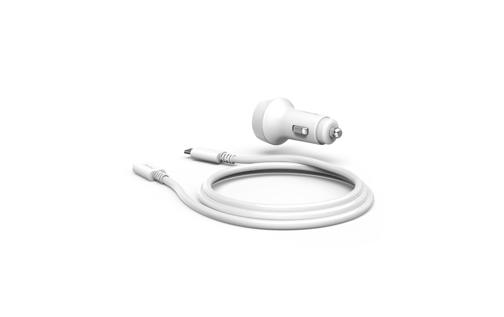 Hama Auto-Ladegerät Lightning – 20 W, 1× USB-C, PD, mit Kabel – für Smartphones, Tablets