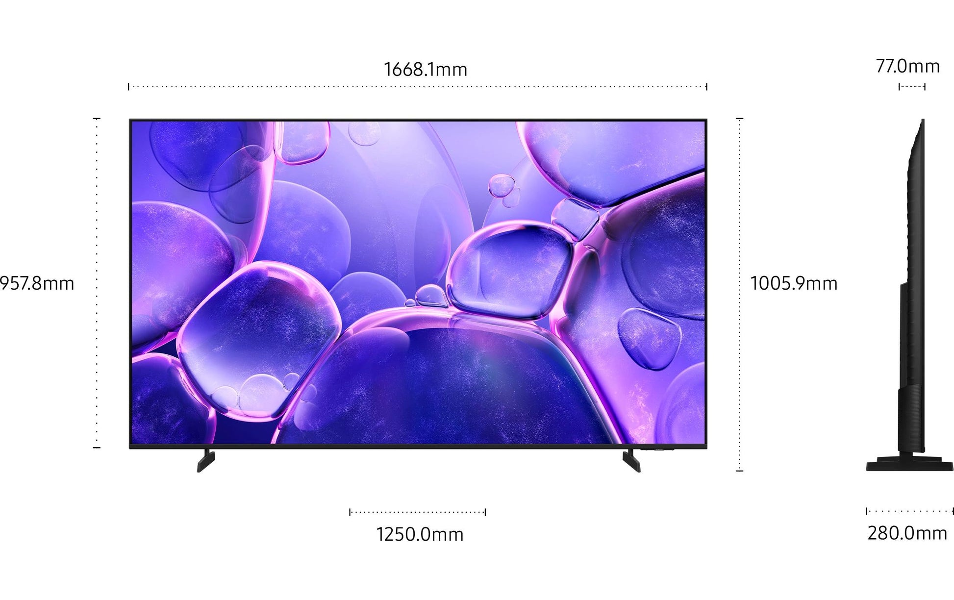 Samsung UE75U8000F – 75" LED UHD 4K, Tizen, HDR10+ (2025)