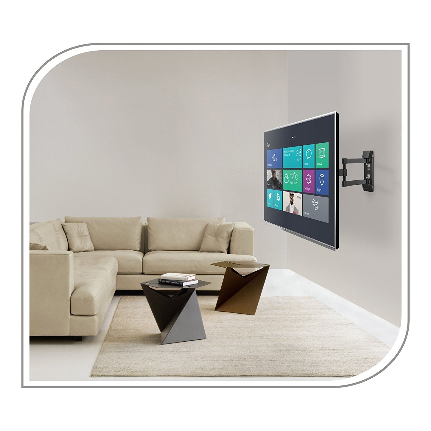 PureMounts Wandhalterung – Vollbeweglich – 23–42" – VESA 100×100–200×200 – bis 30 kg – PM-FM12-200