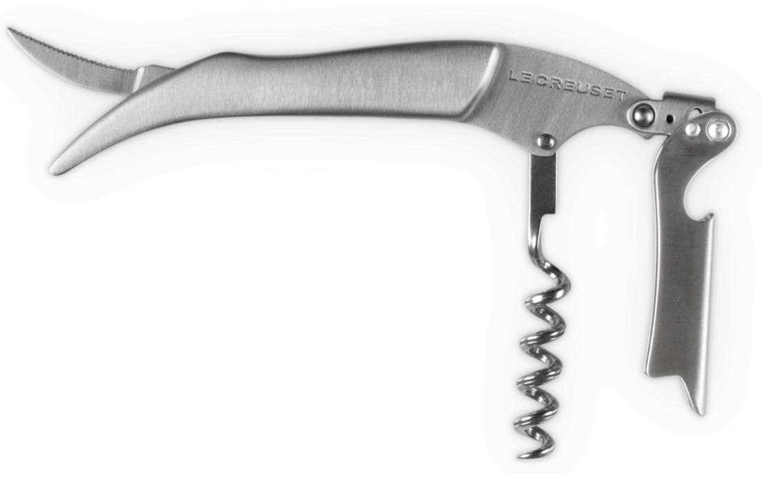 Le Creuset Kellnermesser – 12,8 × 3,6 × 1,5 cm, Edelstahl, Folienschneider, ergonomischer Griff