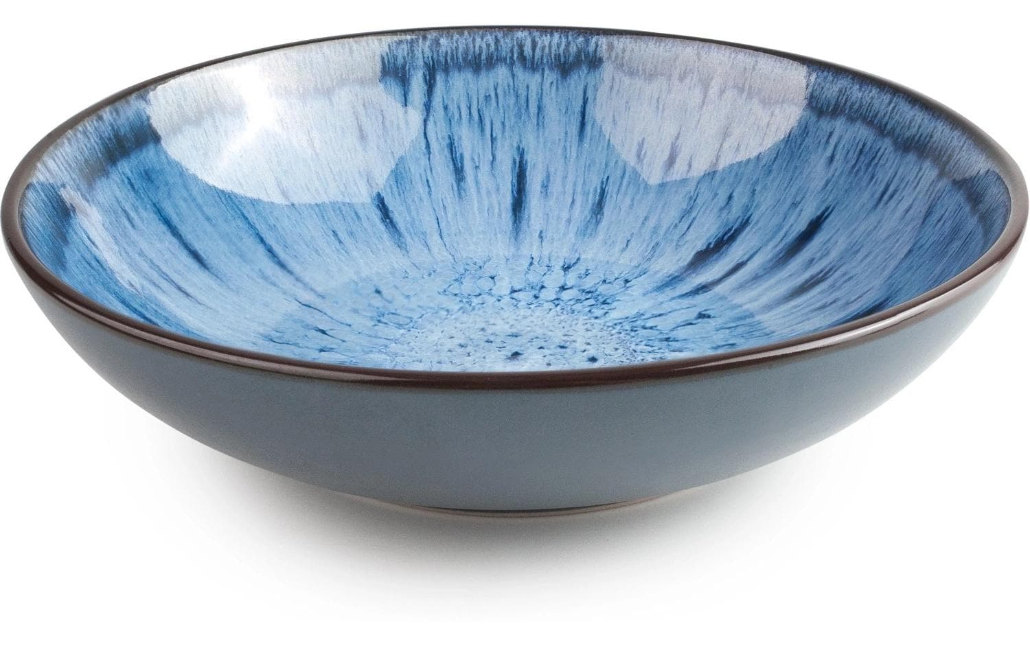 Ibili Normandia Speise-Service – 12-teilig, Ø 27/20,7/19,9 cm, Porzellan, Blau, spülmaschinenfest