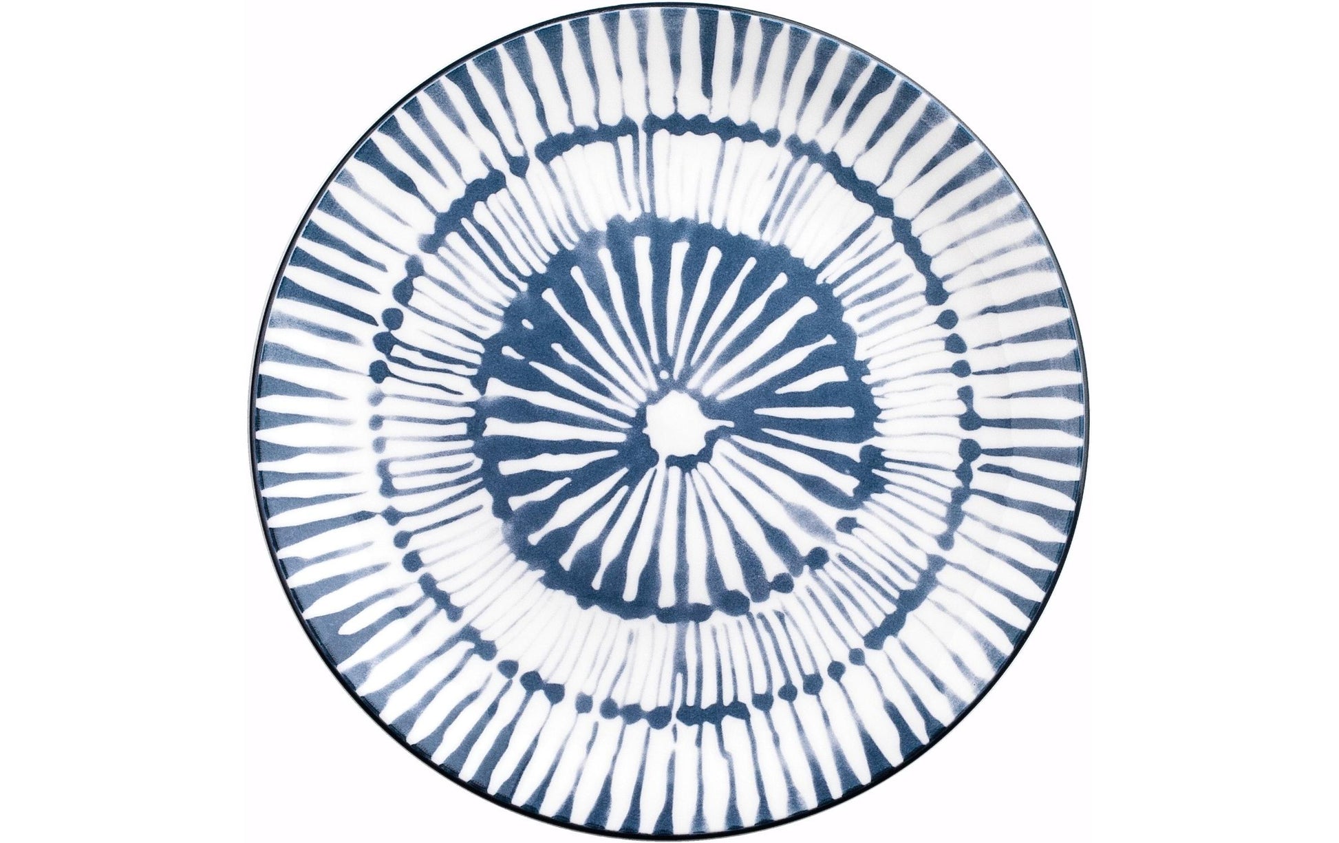 Ibili Zeeland Speise-Service – 12-teilig, Ø 26,8/20/19,2 cm, Porzellan, Blau/Weiss, spülmaschinenfest