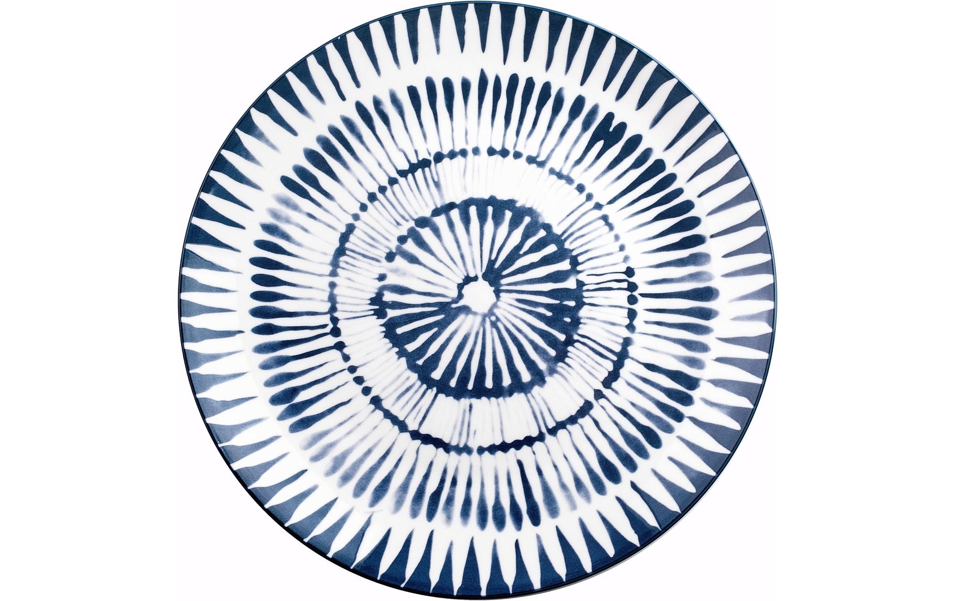 Ibili Zeeland Speise-Service – 12-teilig, Ø 26,8/20/19,2 cm, Porzellan, Blau/Weiss, spülmaschinenfest