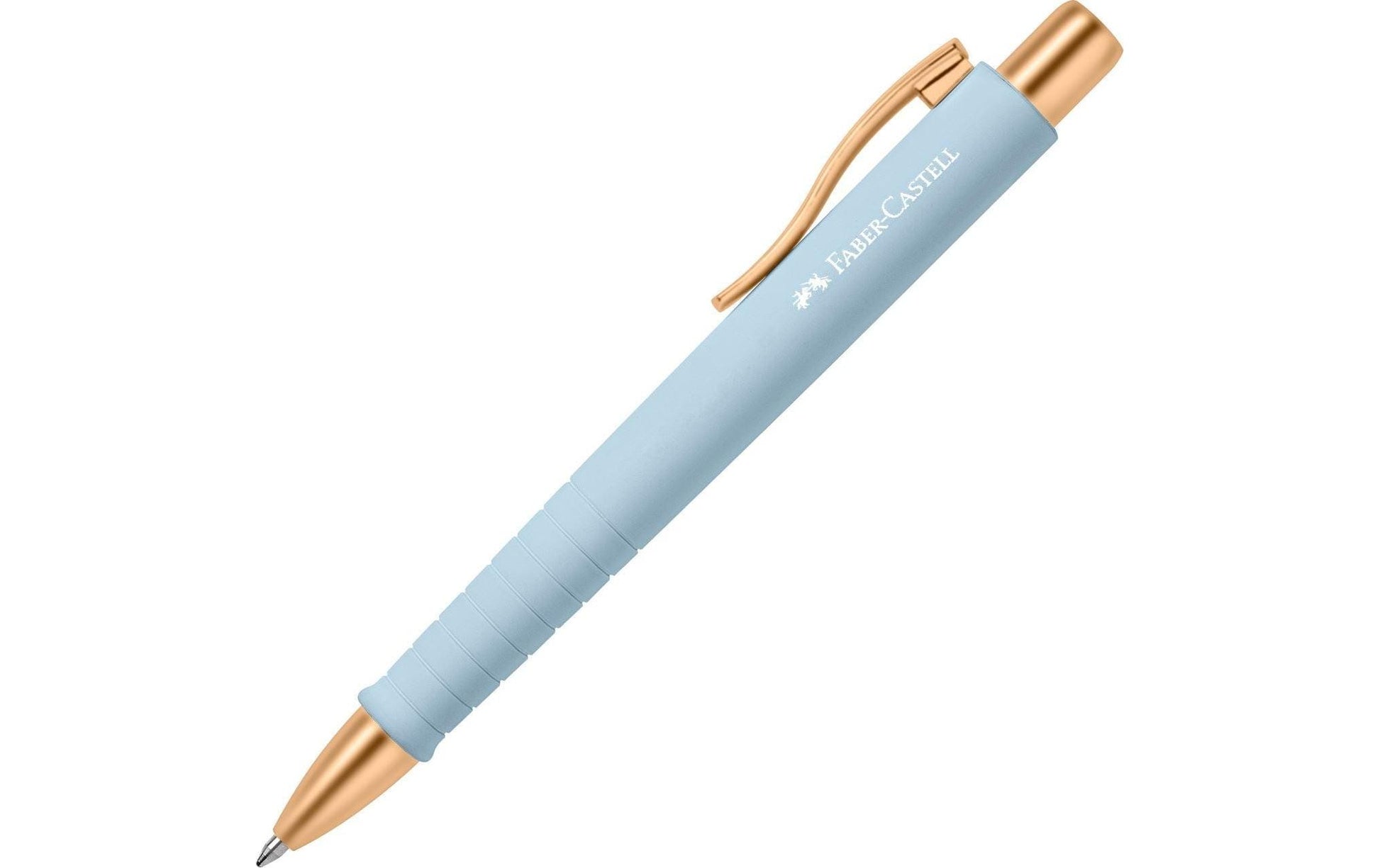 Faber-Castell Poly Ball Kugelschreiber – Blau, XB Spitze, Druckmechanik, Hellblau, dokumentenecht, nachfüllbar