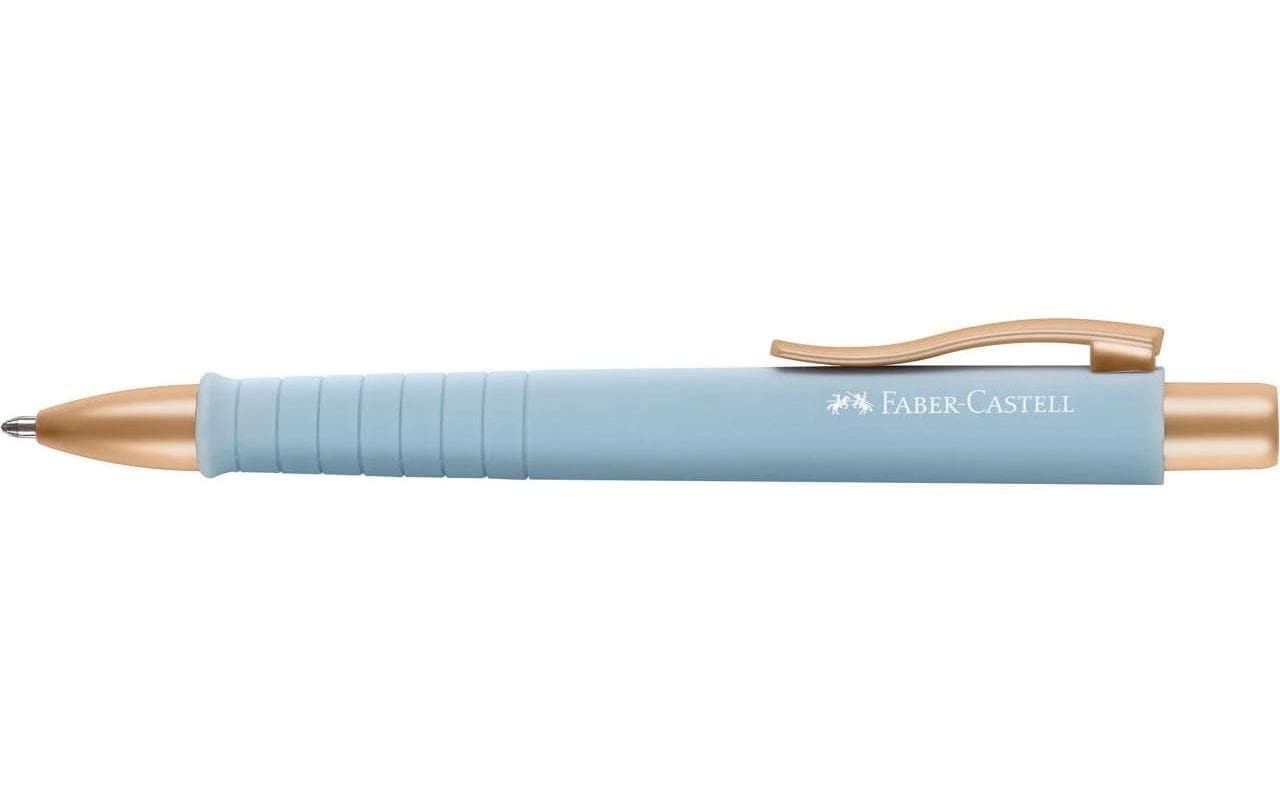 Faber-Castell Poly Ball Kugelschreiber – Blau, XB Spitze, Druckmechanik, Hellblau, dokumentenecht, nachfüllbar