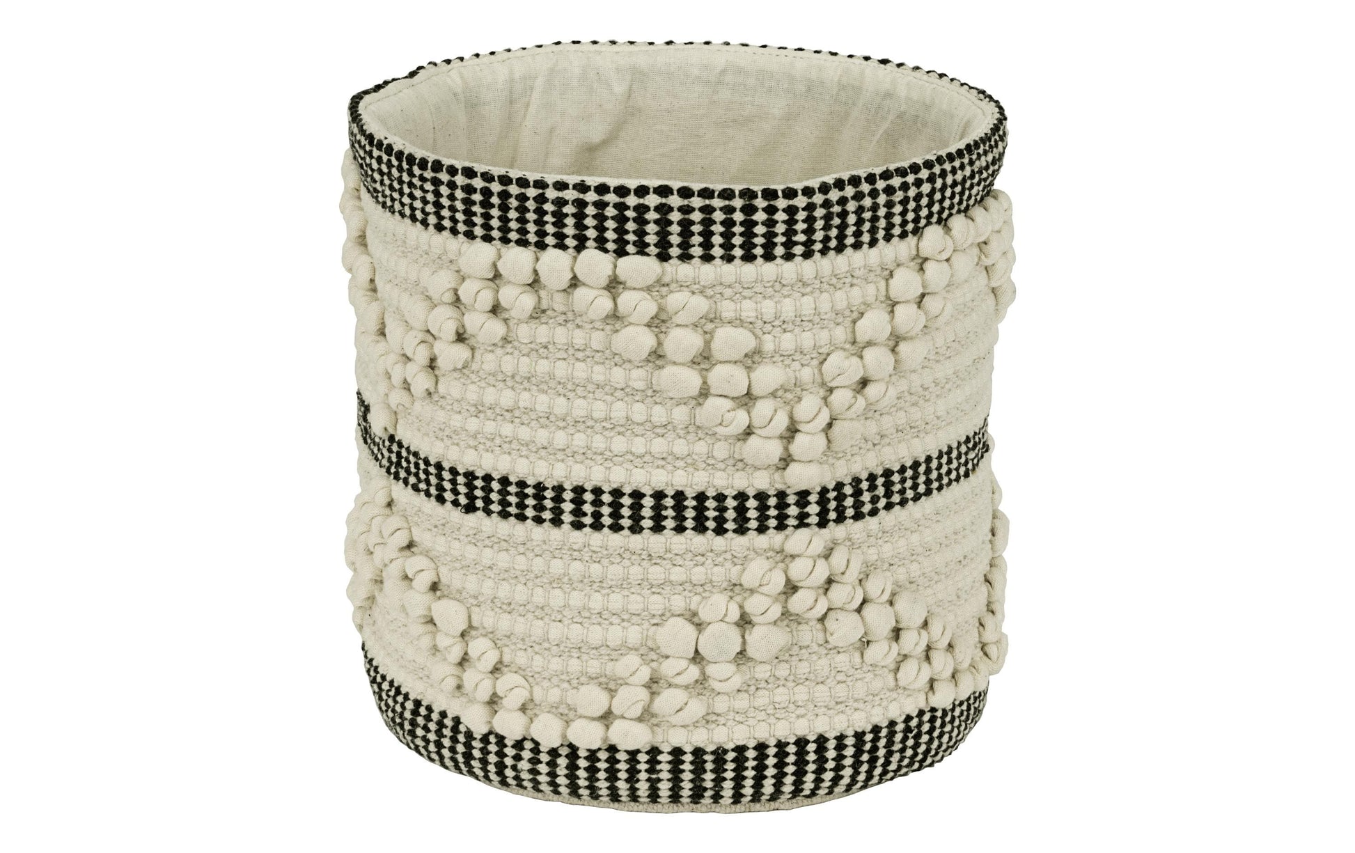 EGLO TOYAMA Aufbewahrungskorb – Baumwolle – Schwarz – Ø 200 × H 200 mm