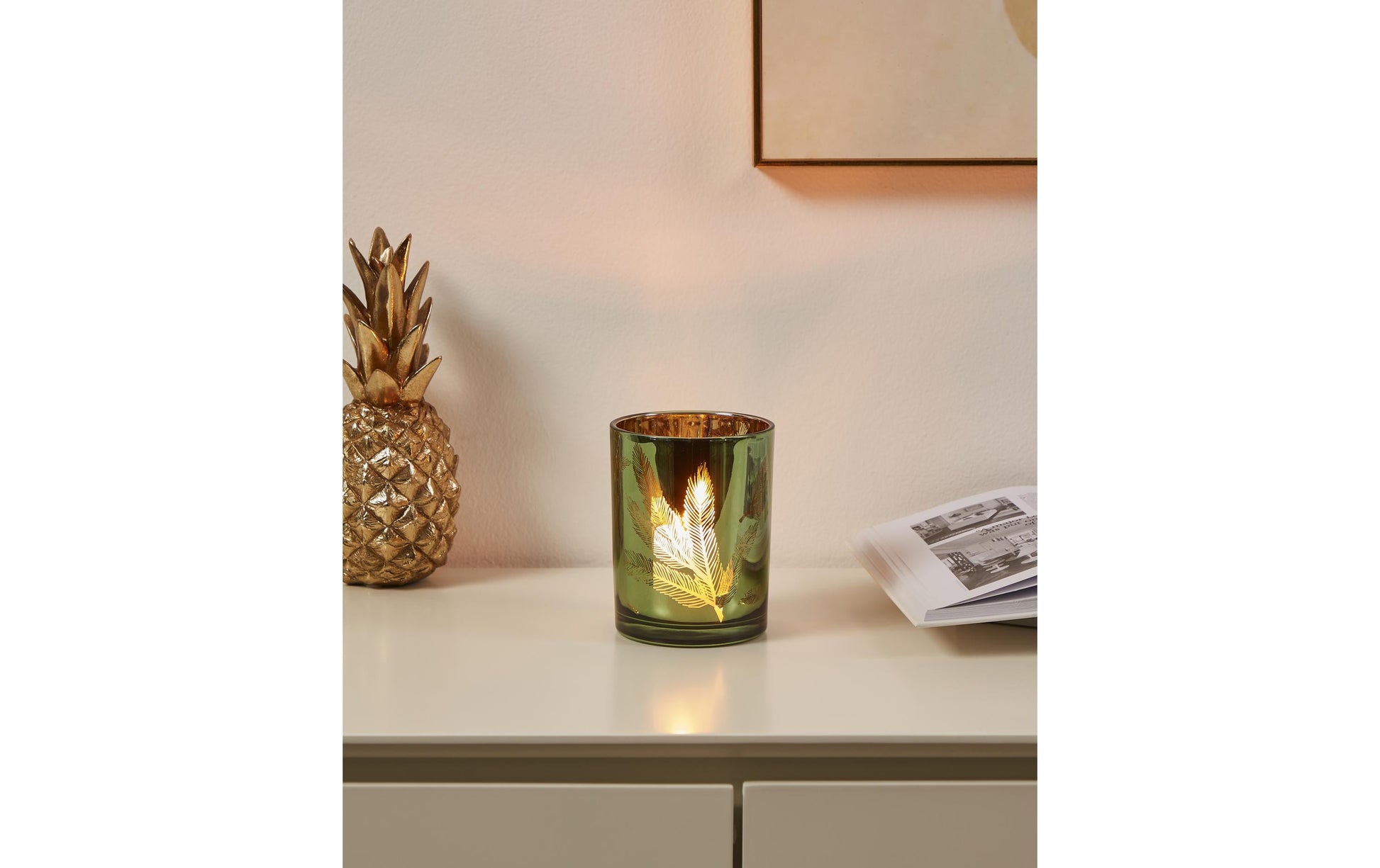 EGLO LUKUT Windlicht – Glas, mehrfarbig – Ø 10 × 12,5 cm