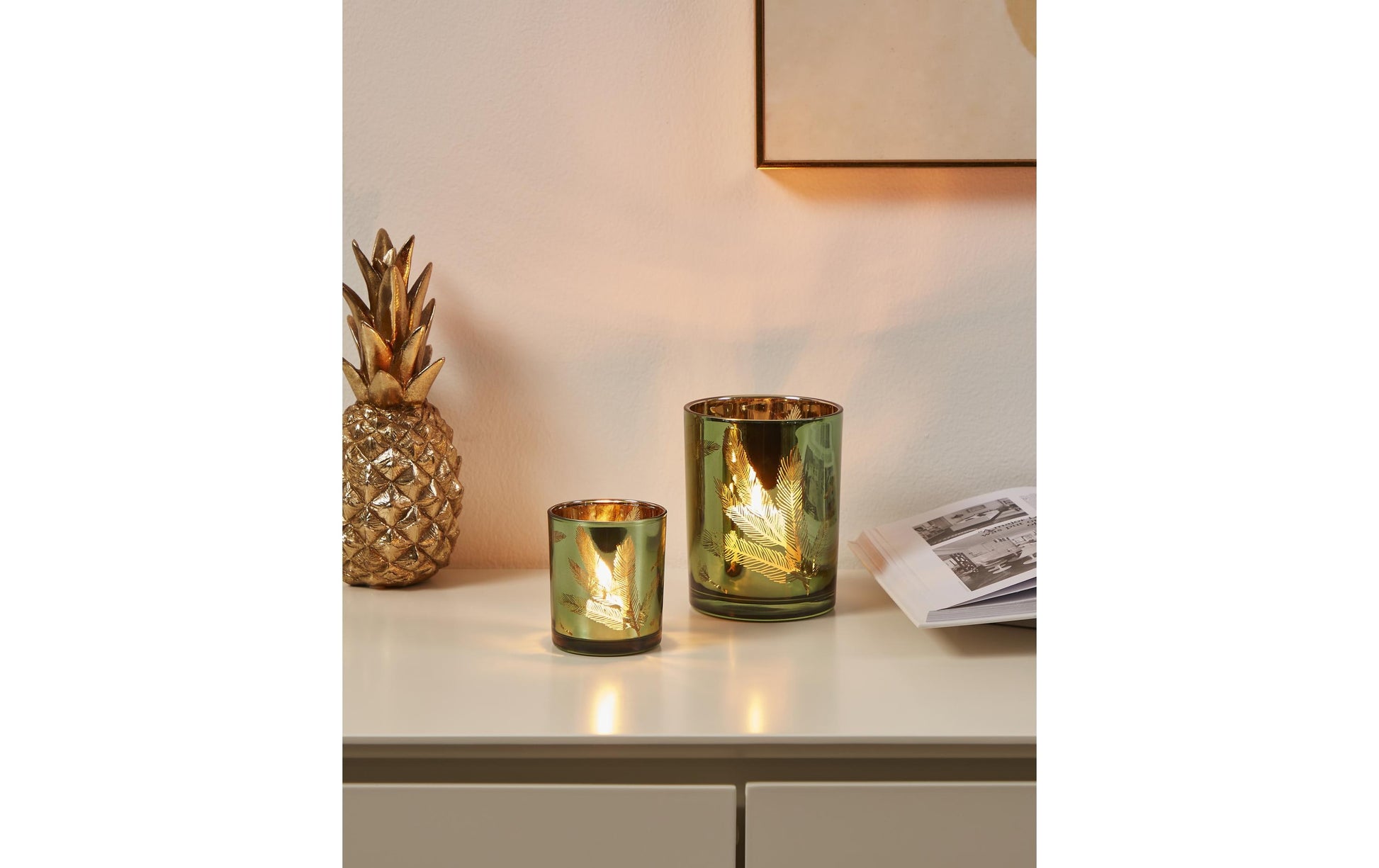 EGLO Lukut Windlicht – Glas, mehrfarbig – Ø 7 × 8 cm