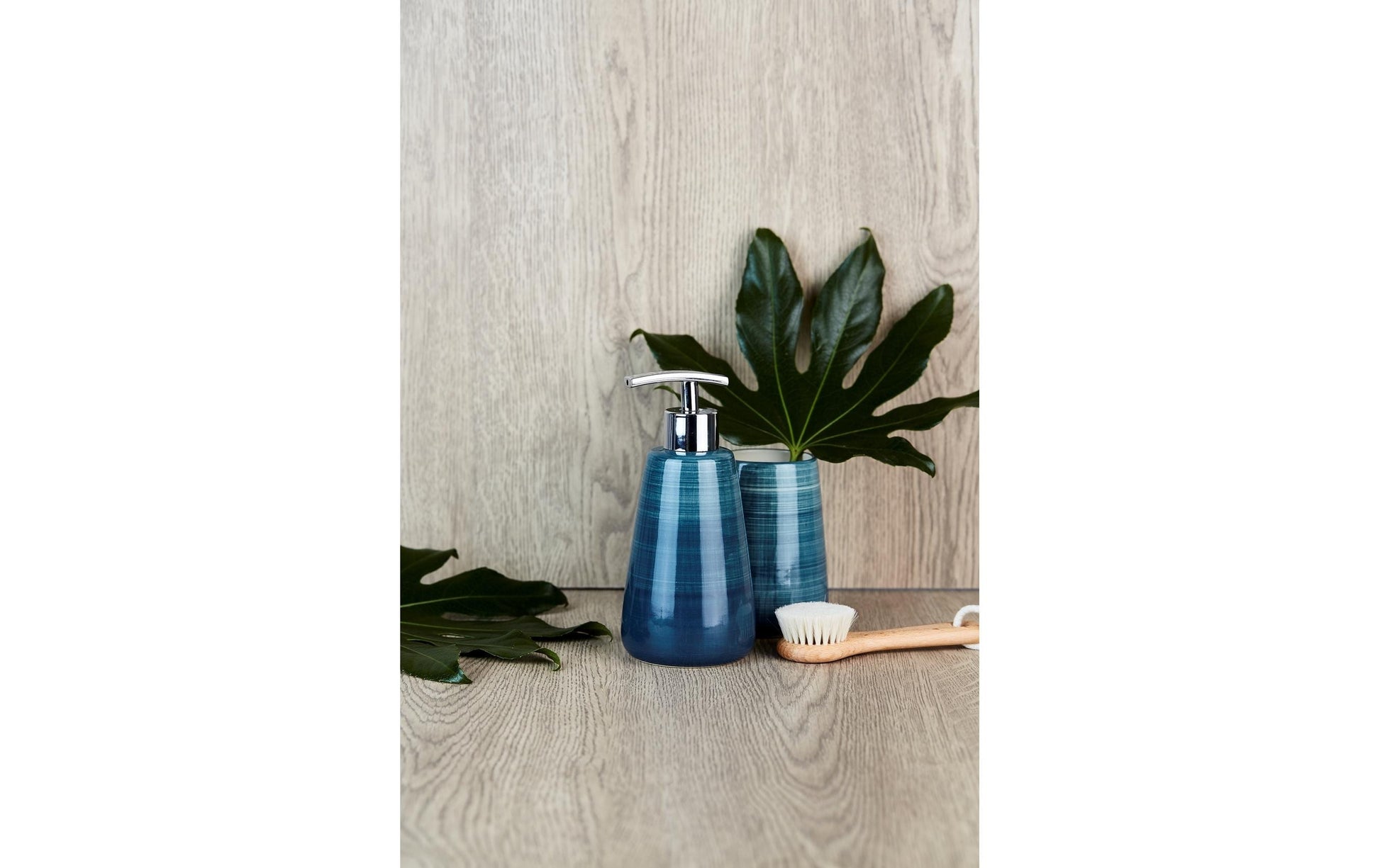 Wenko Pottery Seifenspender – Keramik, Petrol, 360 ml