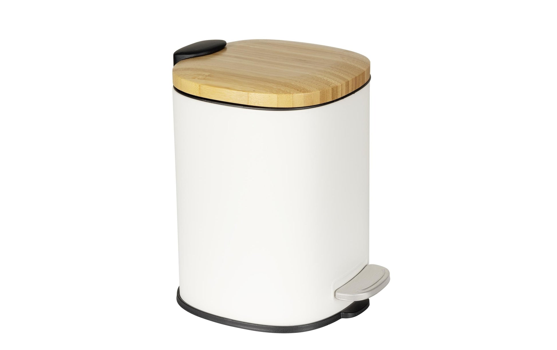 WENKO Treteimer Fianema – 3 l – Stahl, rund – weiss