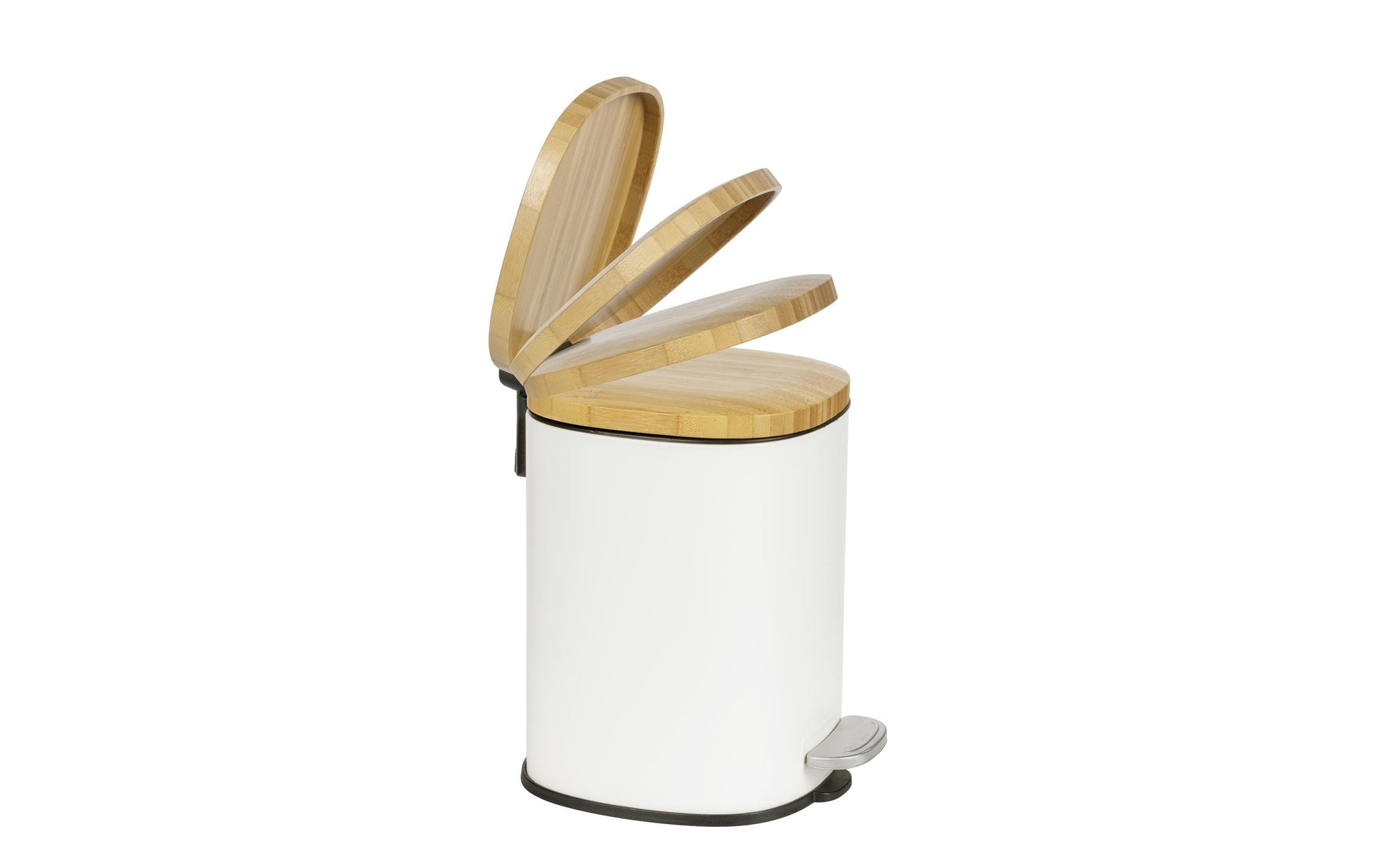 WENKO Treteimer Fianema – 3 l – Stahl, rund – weiss