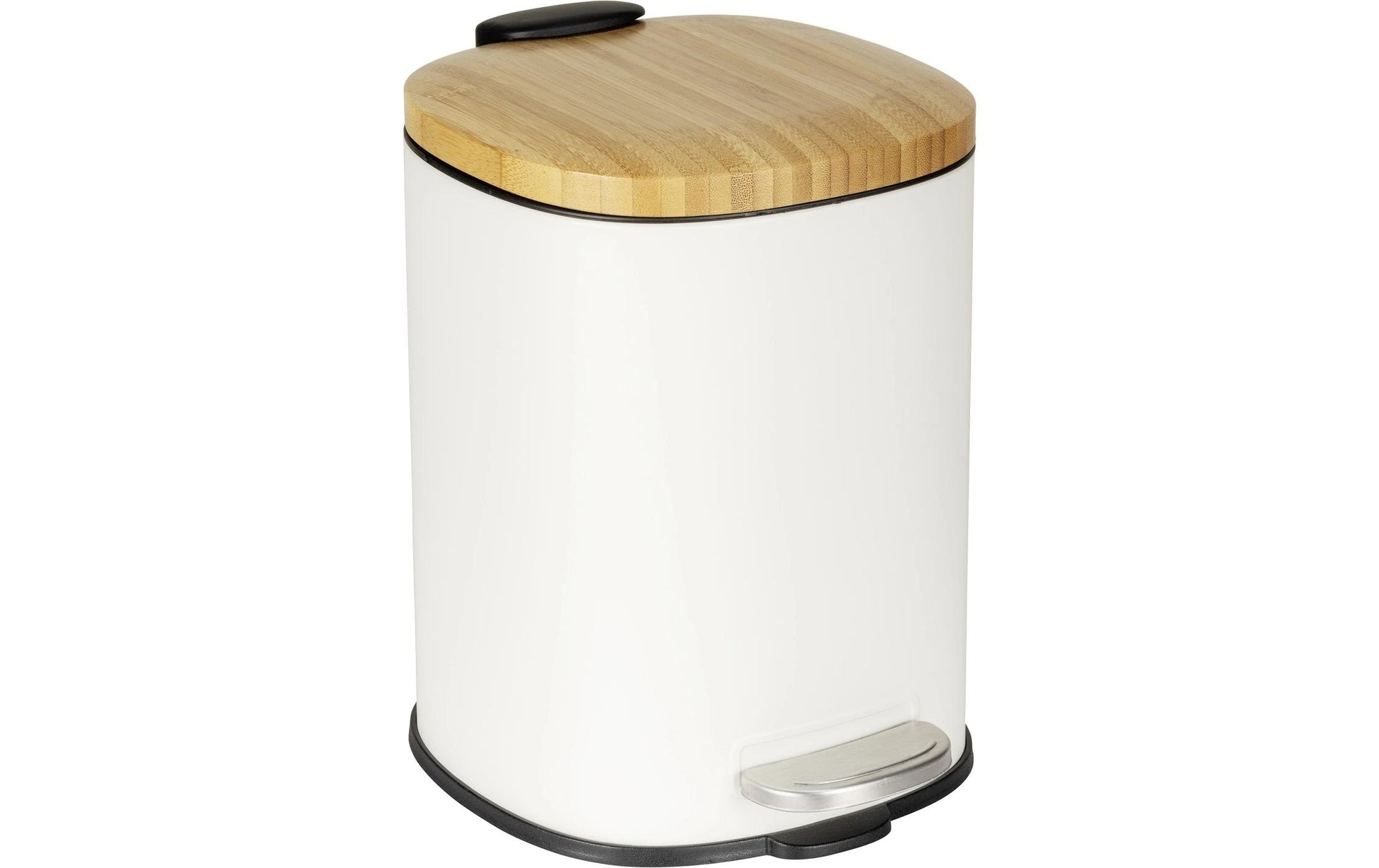WENKO Treteimer Fianema – 3 l – Stahl, rund – weiss
