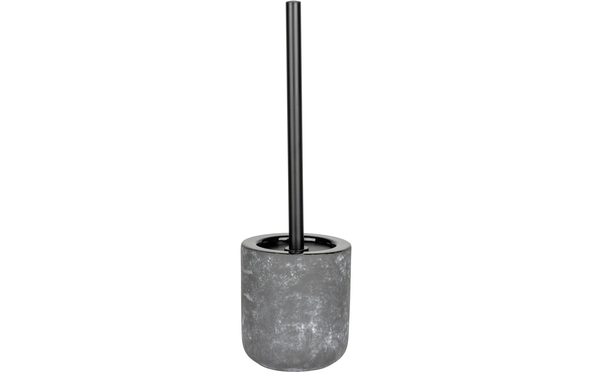 WENKO WC-Bürstenset – Keramik, Grau, mit Edelstahlgriff, H 38 cm, Ø 7,5 cm