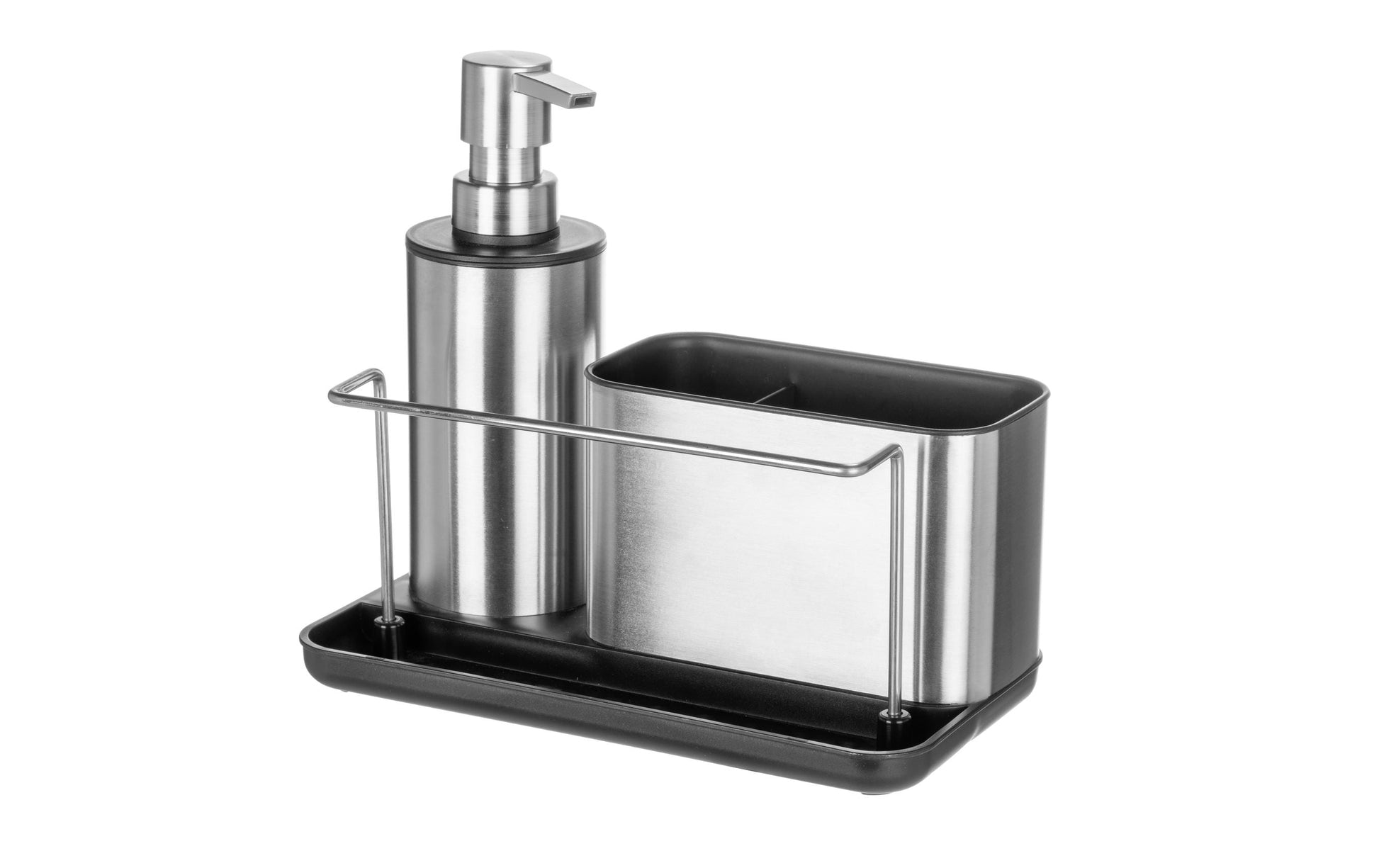 WENKO Utensilienhalter (wandmontiert) 21 × 11 × 18 cm, Edelstahl, Silber