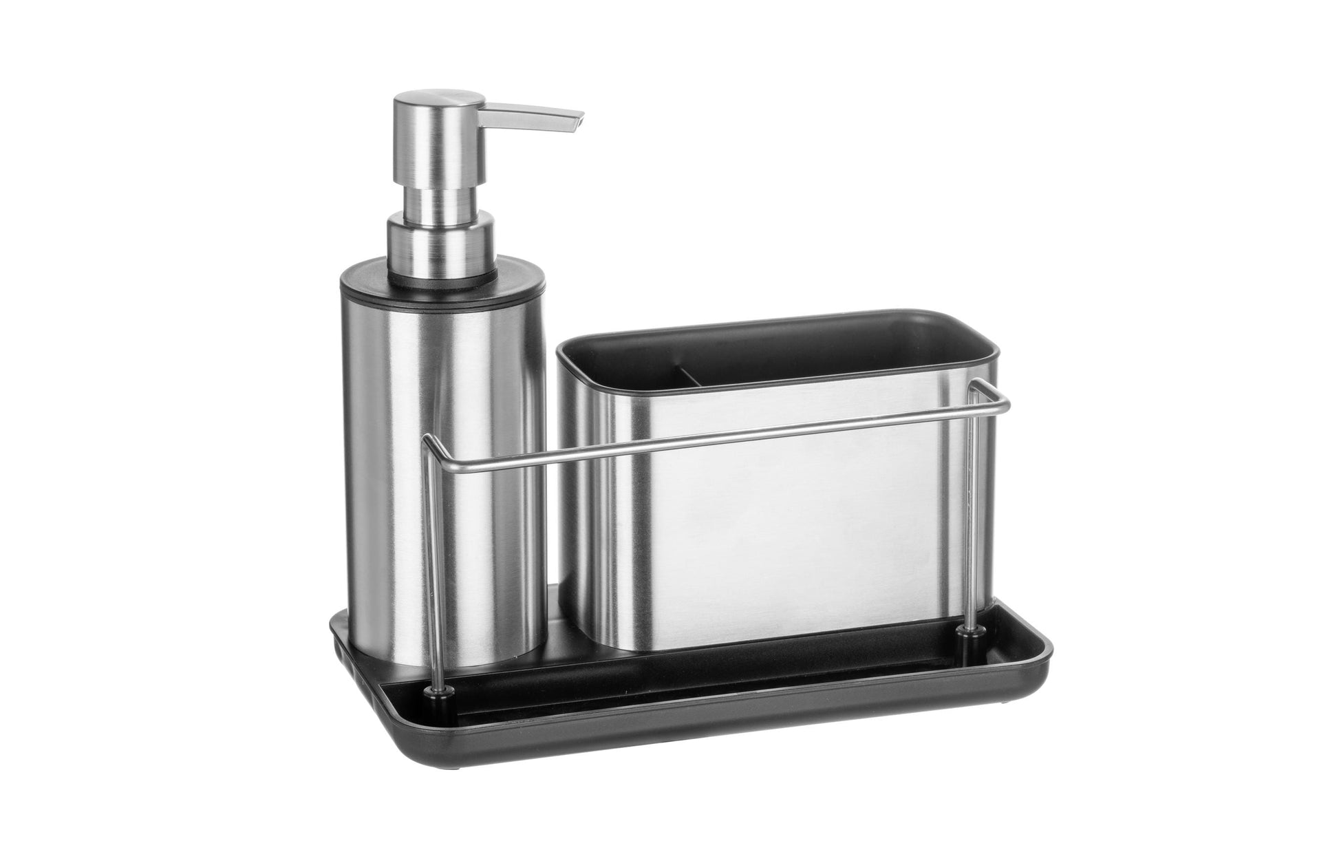 WENKO Utensilienhalter (wandmontiert) 21 × 11 × 18 cm, Edelstahl, Silber