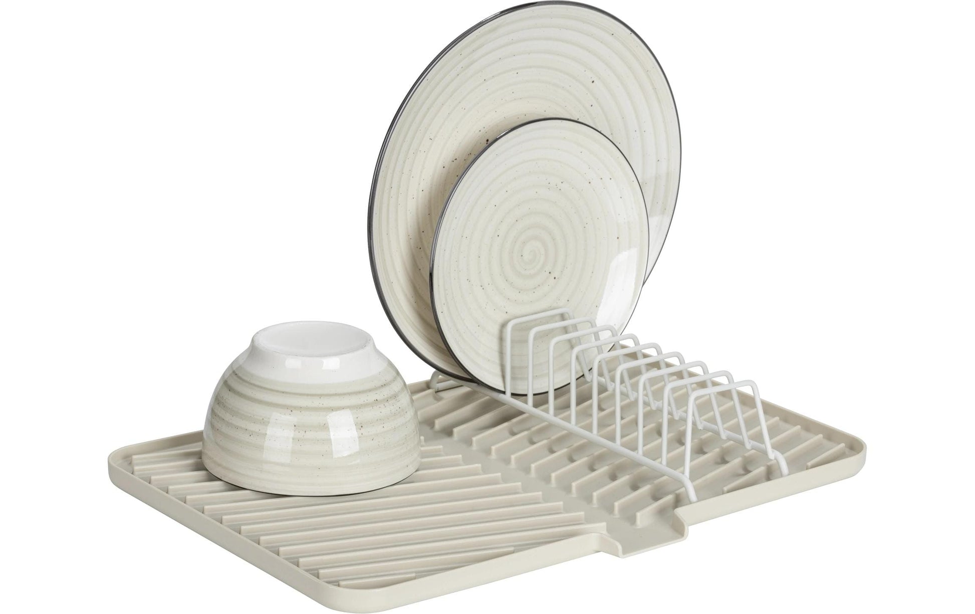 Wenko – Abtropfer 43 × 31 × 8 cm, Kunststoff, rutschfest, Creme