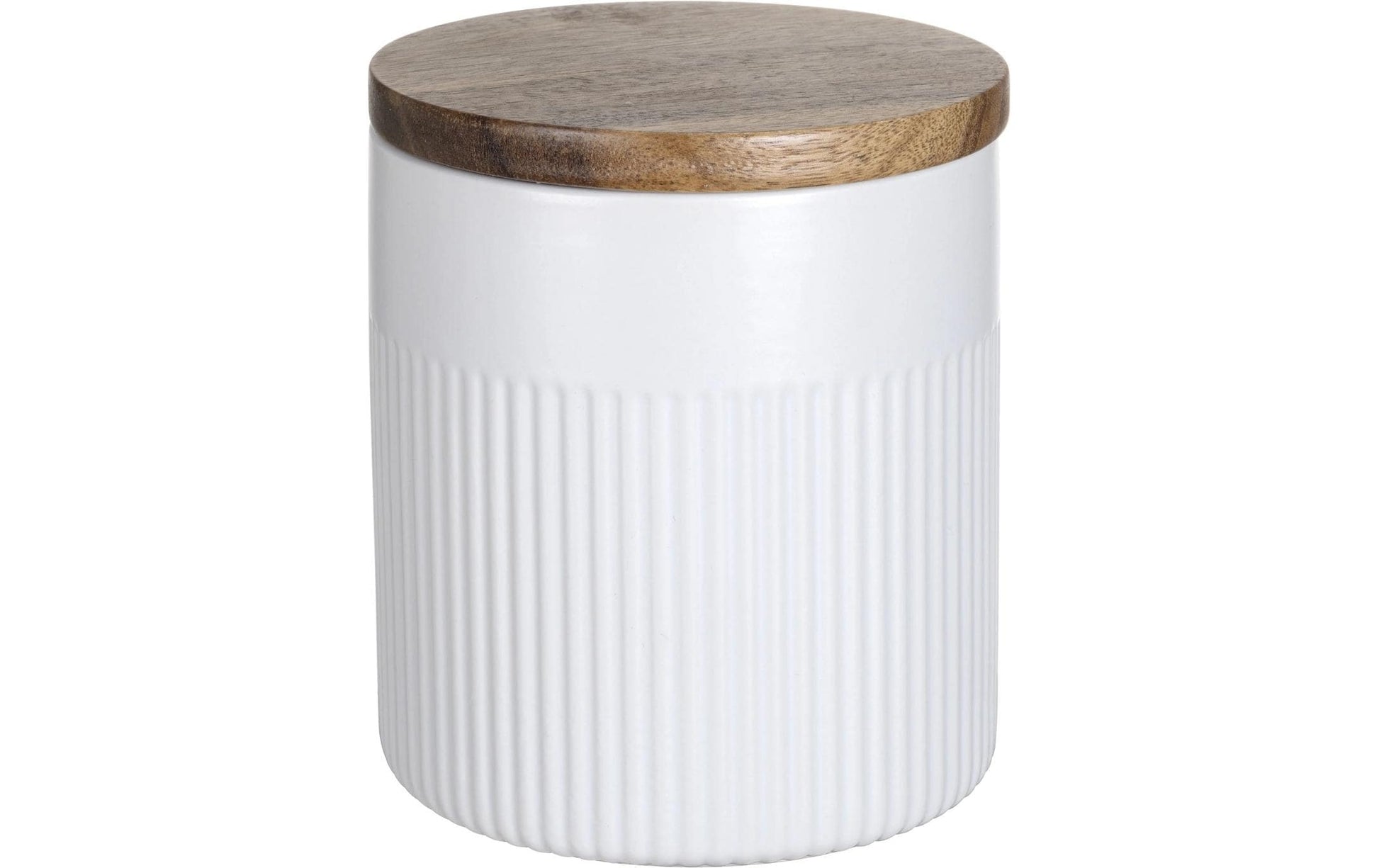 WENKO Vorratsdose 600 ml, Ø 10,5 × 12 cm, Keramik, Braun