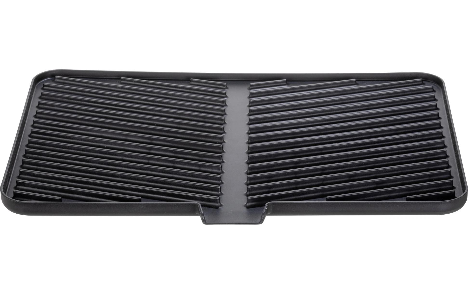 Wenko – Abtropfer 43 × 31 × 8 cm, Kunststoff, Schwarz, mit Tellerhalterung