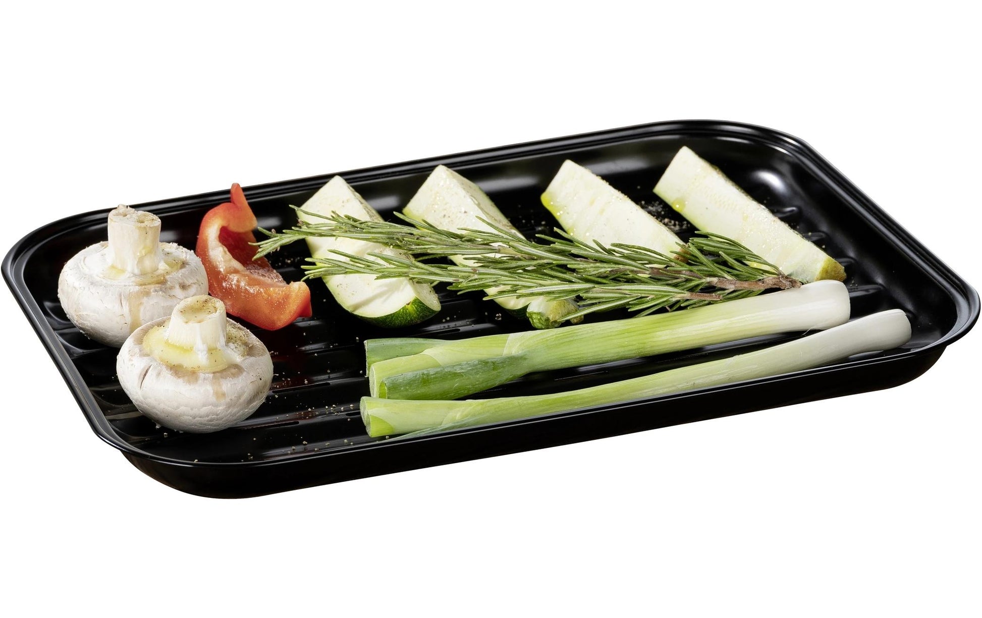 WENKO Grillschale Luca – 34,5 × 24,5 × 2,5 cm, Schwarz – für Grill