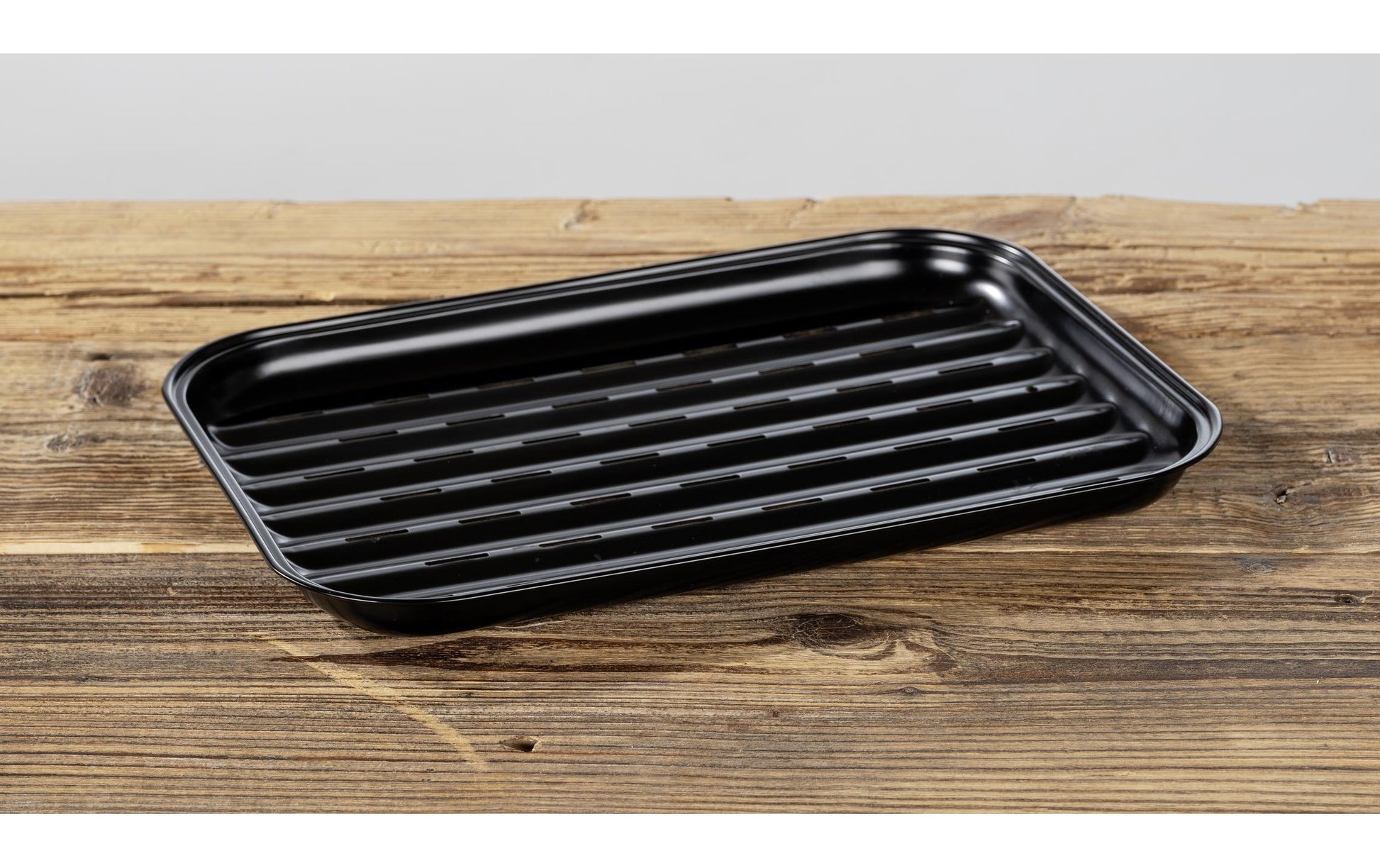 WENKO Grillschale Luca – 34,5 × 24,5 × 2,5 cm, Schwarz – für Grill