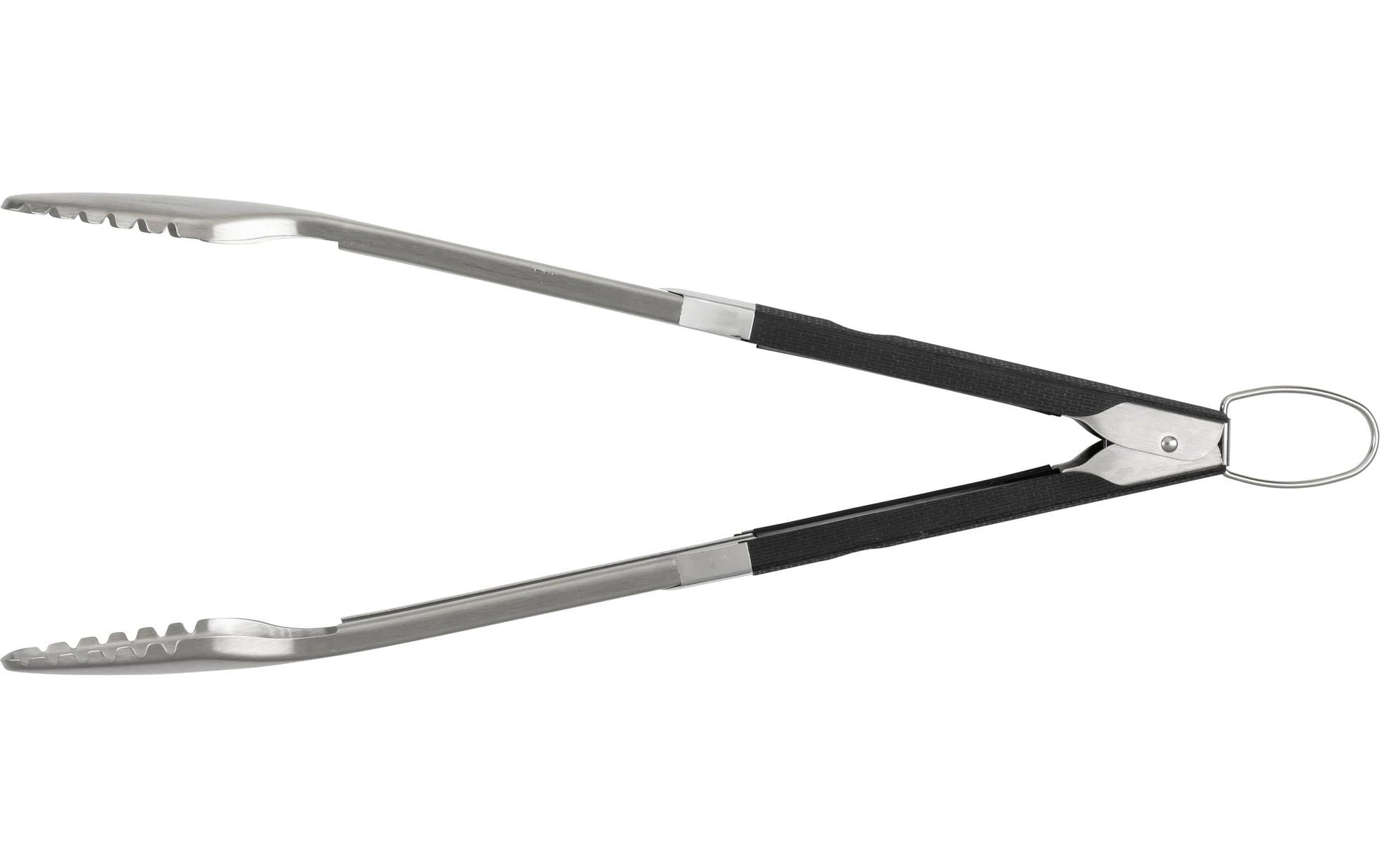 WENKO Grillzange 4,5 × 4,1 × 45 cm, Edelstahl/Silikon, Silber/Schwarz, spülmaschinenfest