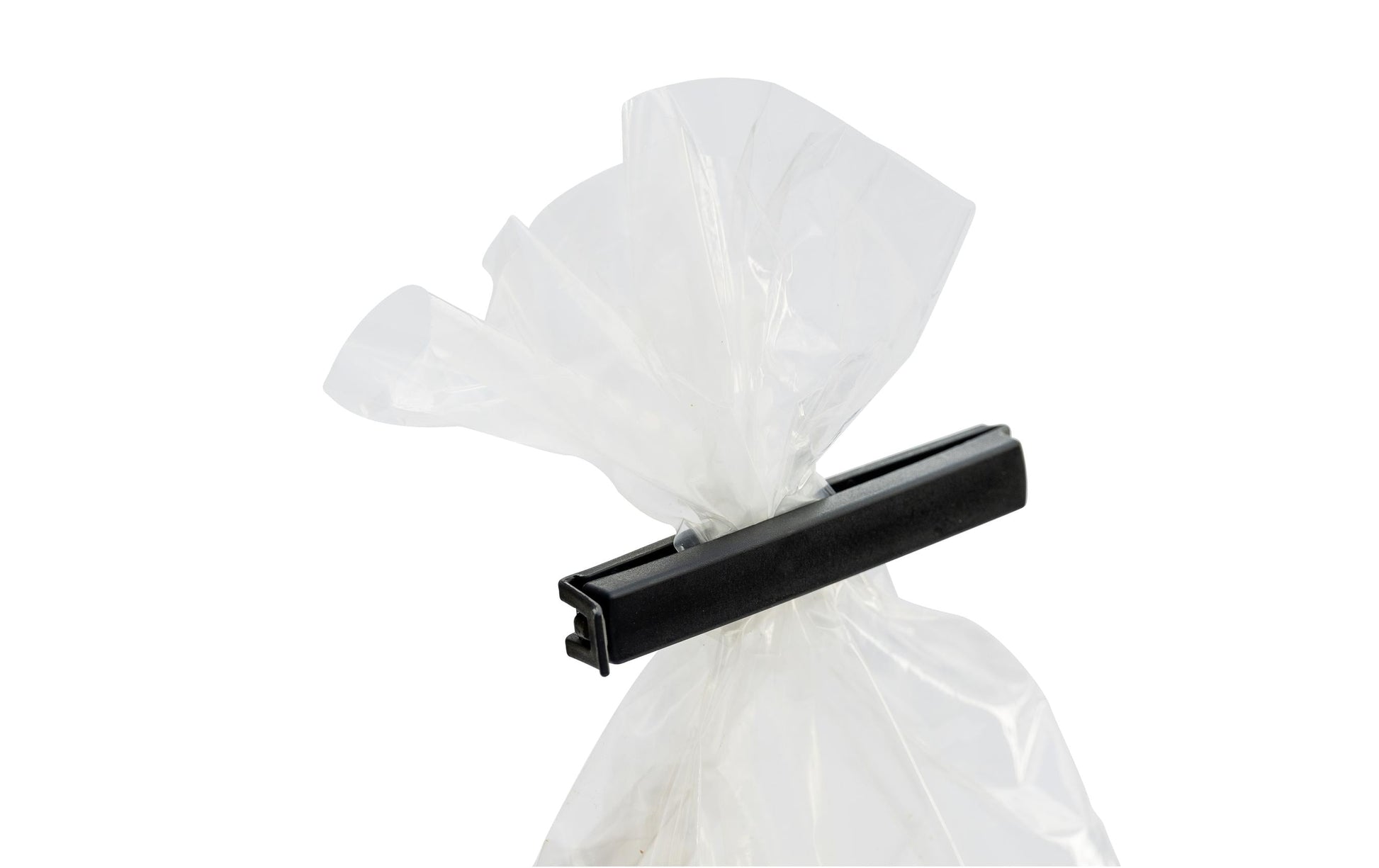 WENKO Beutelverschlussclip 1,5 × 11 × 1 cm, Kunststoff, 5 Stk., schwarz