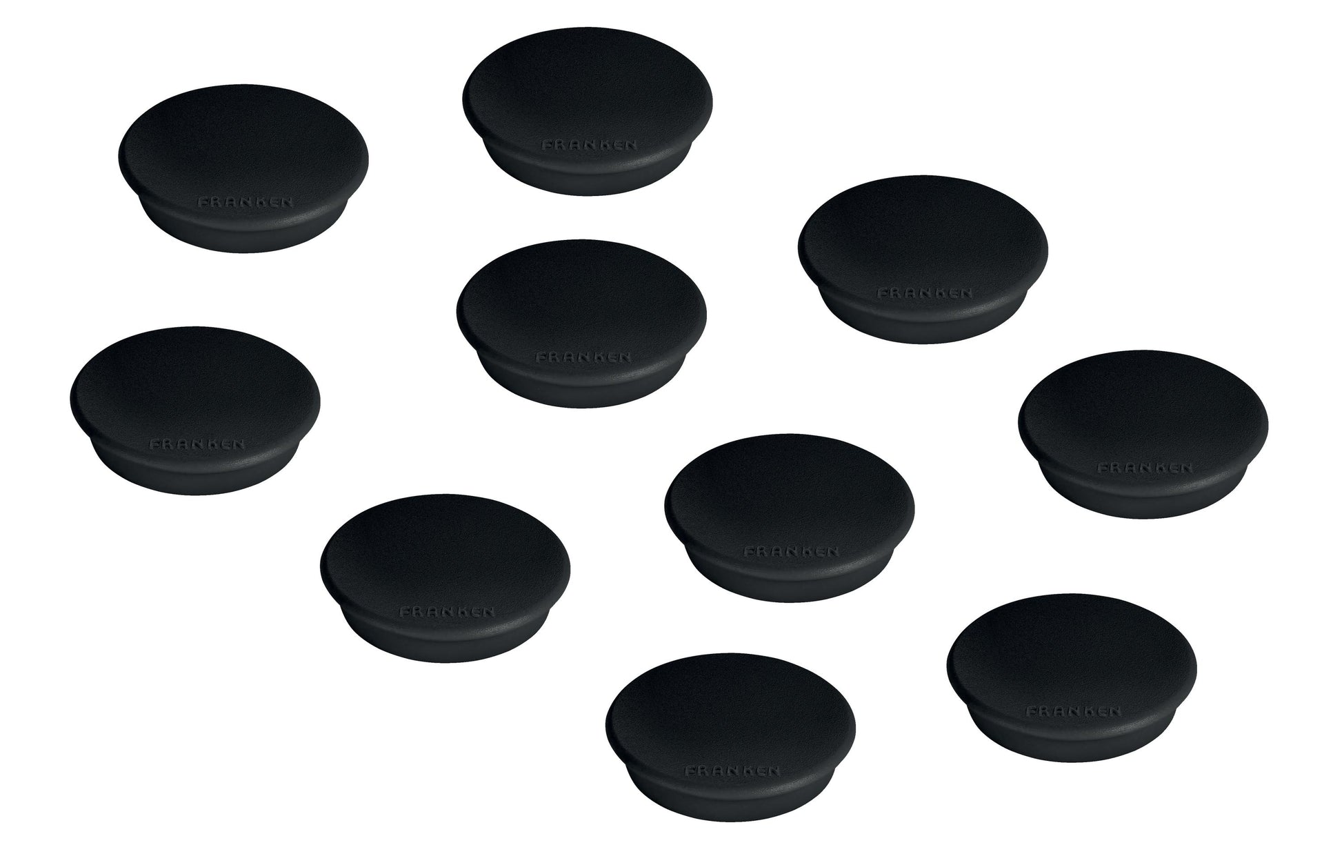 Franken Tafelmagnete – Ø 24 mm, 10 Stk., schwarz