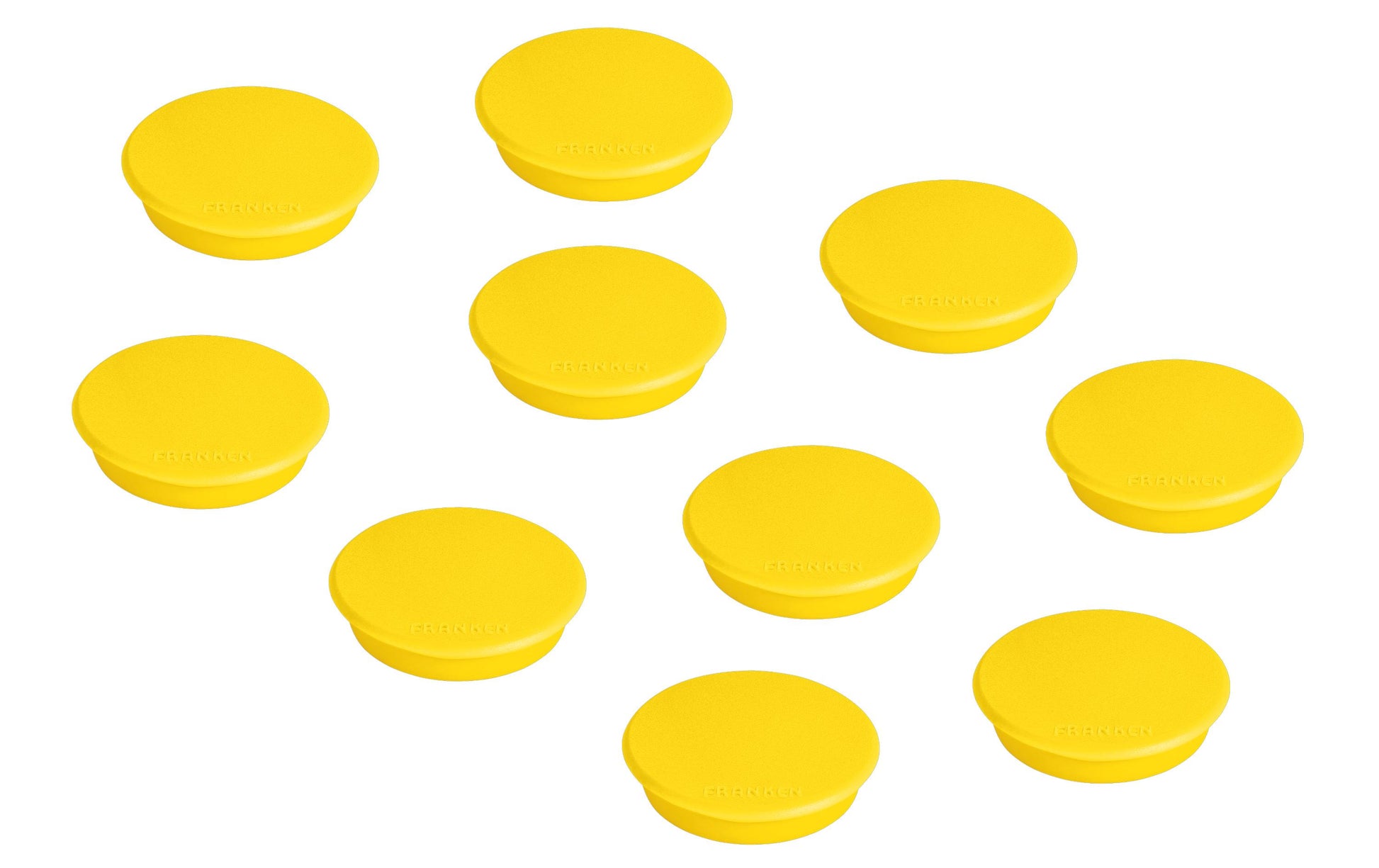 Franken Tafelmagnete – Ø 24 mm – 10 Stk. – gelb
