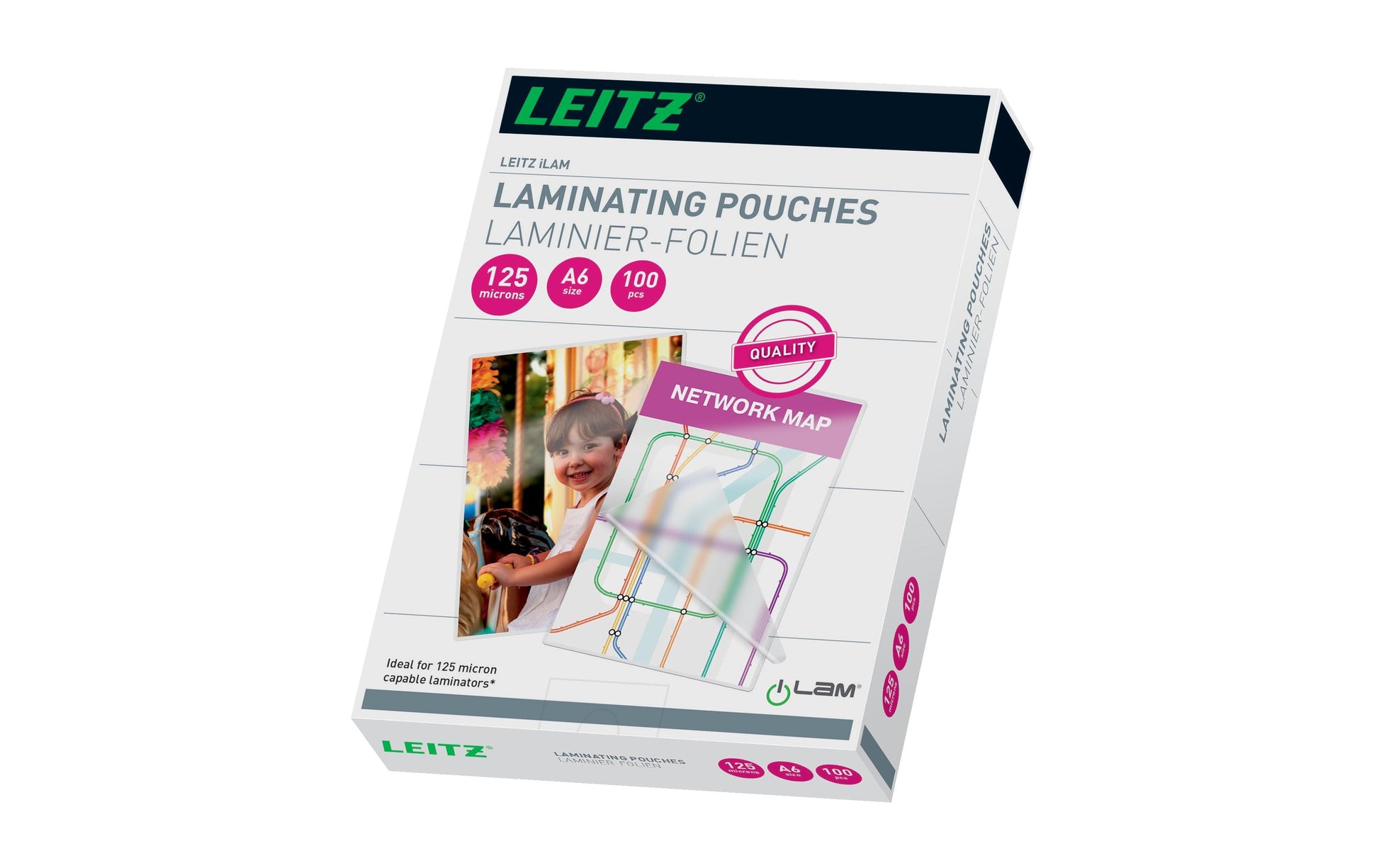Leitz Laminierfolien A6 – 125 µm, glänzend, 100 Stück