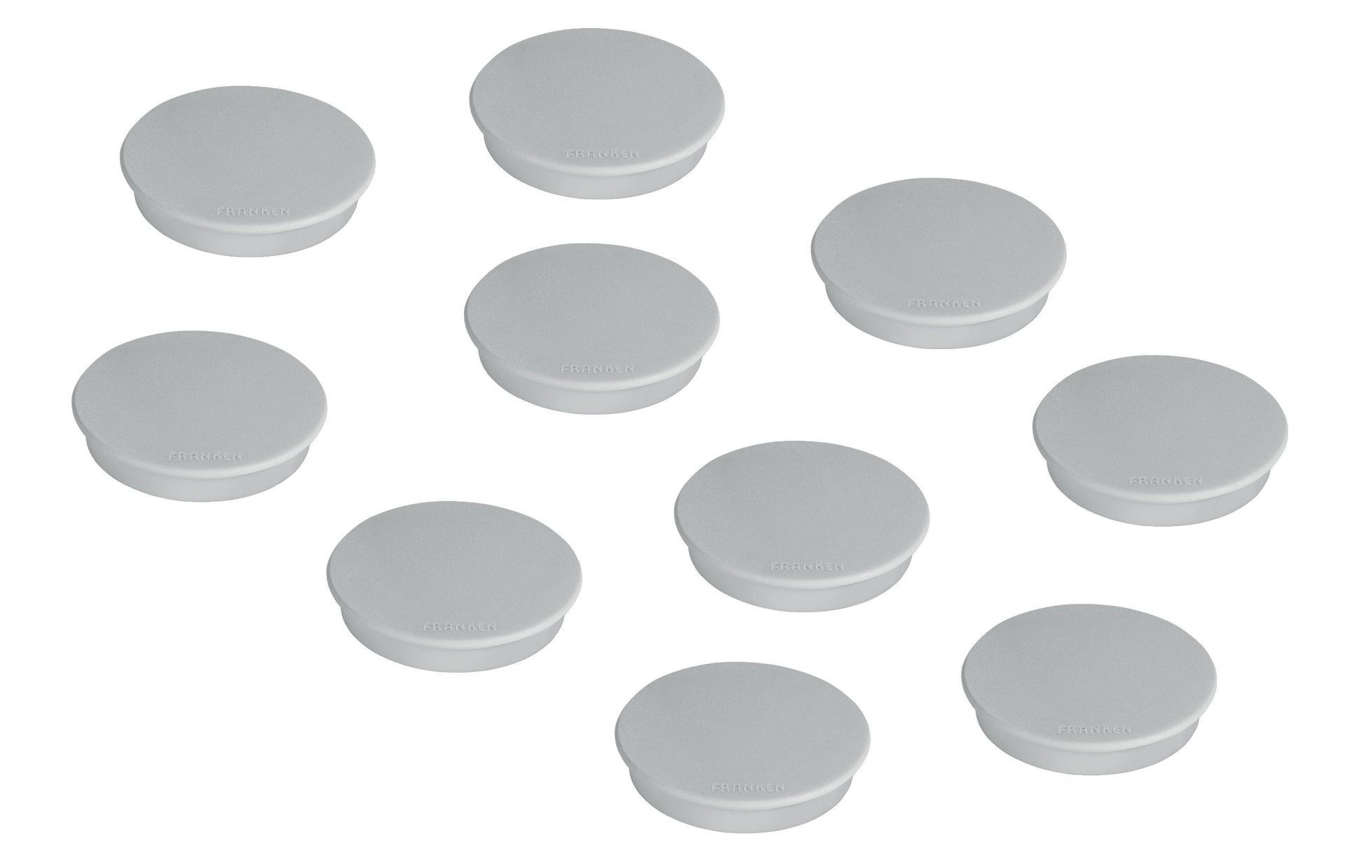 Franken Rundmagnete – Ø 32 mm, grau, Haftkraft 0,8 kg, 10 Stk.