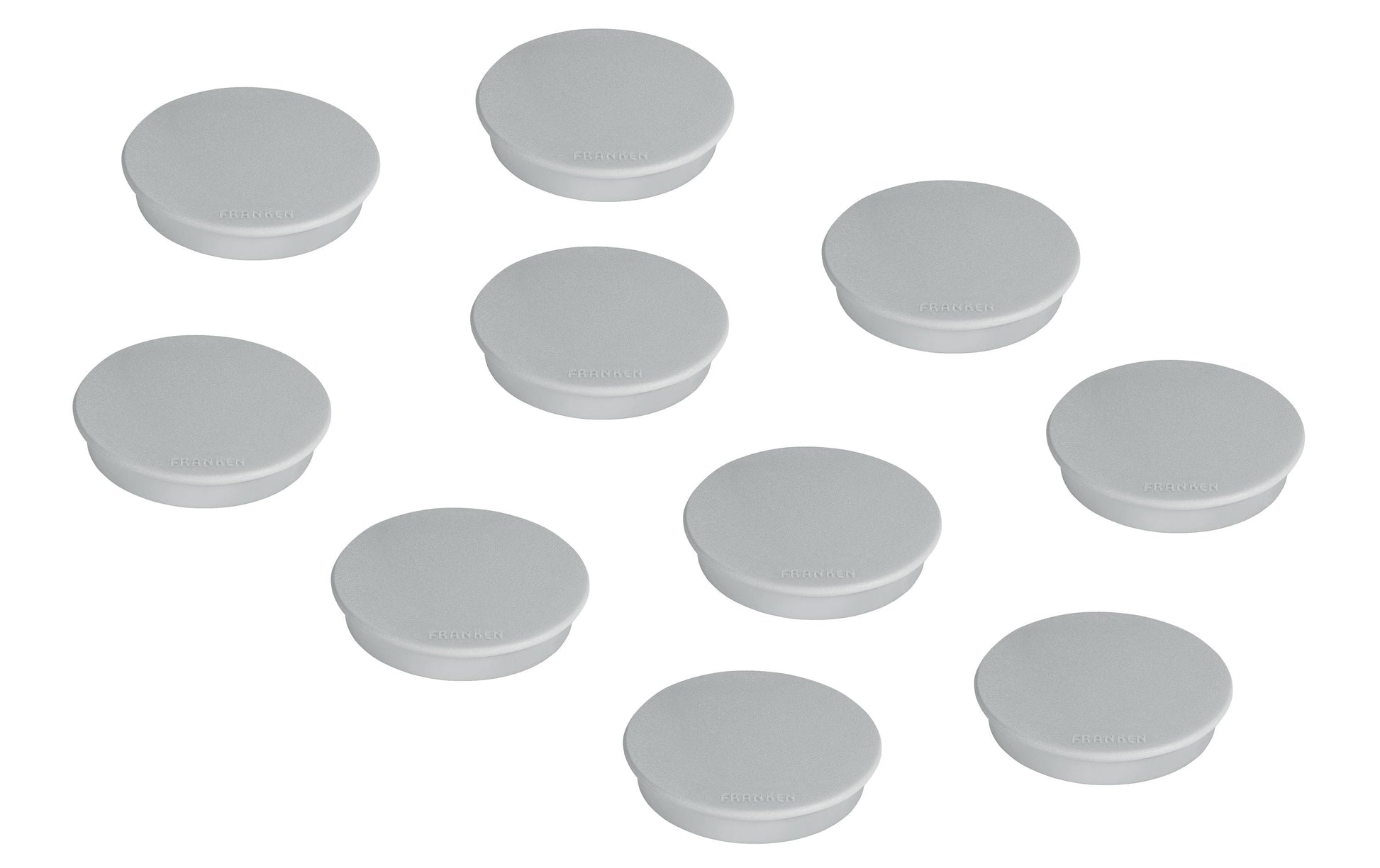 Franken Rundmagnete – Ø 32 mm, grau, Haftkraft 0,8 kg, 10 Stk.