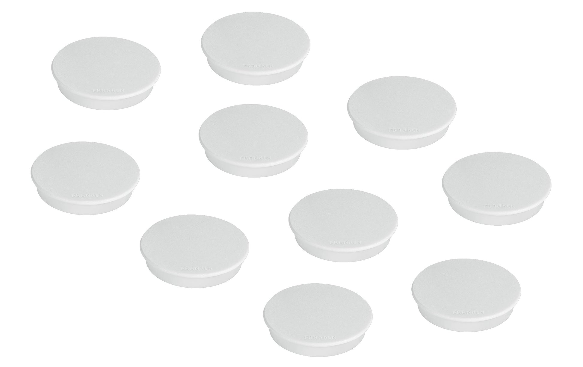 Franken Tafelmagnete – Ø 32 mm, 10 Stk., weiss