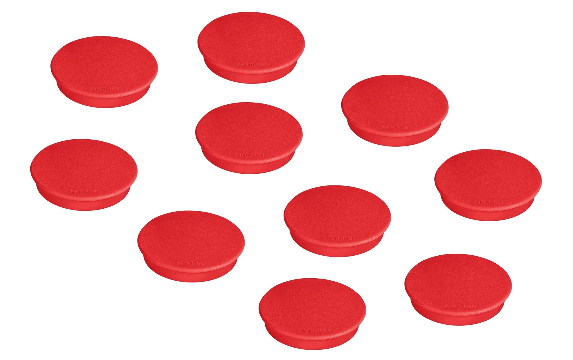 Franken Tafelmagnete – Ø 32 mm, 10 Stk., rot