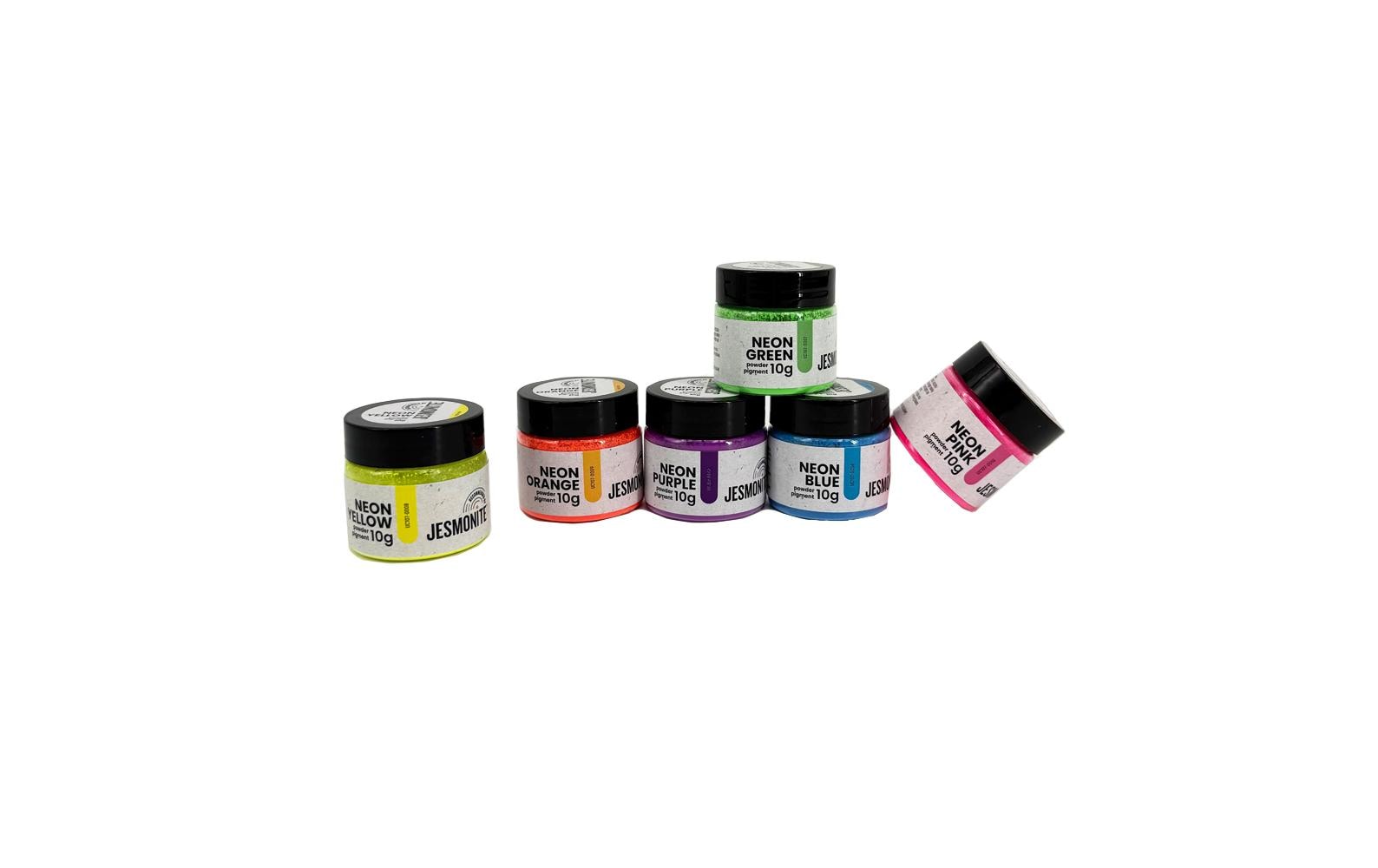 Jesmonite Pigmentpulver – Neon – 6 Farben, 6×10 g (60 g)
