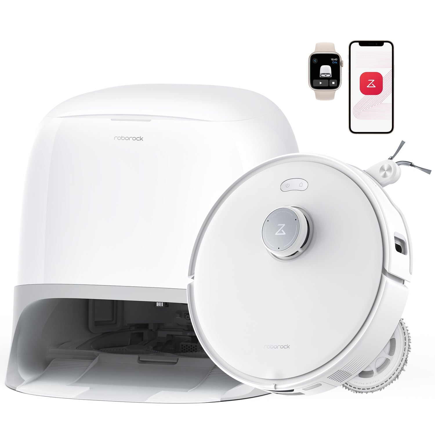 Roborock Saugroboter Qrevo Curv 5A1 – Max. Laufzeit 190 min, 2,7 l, Akkubetrieb, 34,7 × 35,2 × 10,3 cm