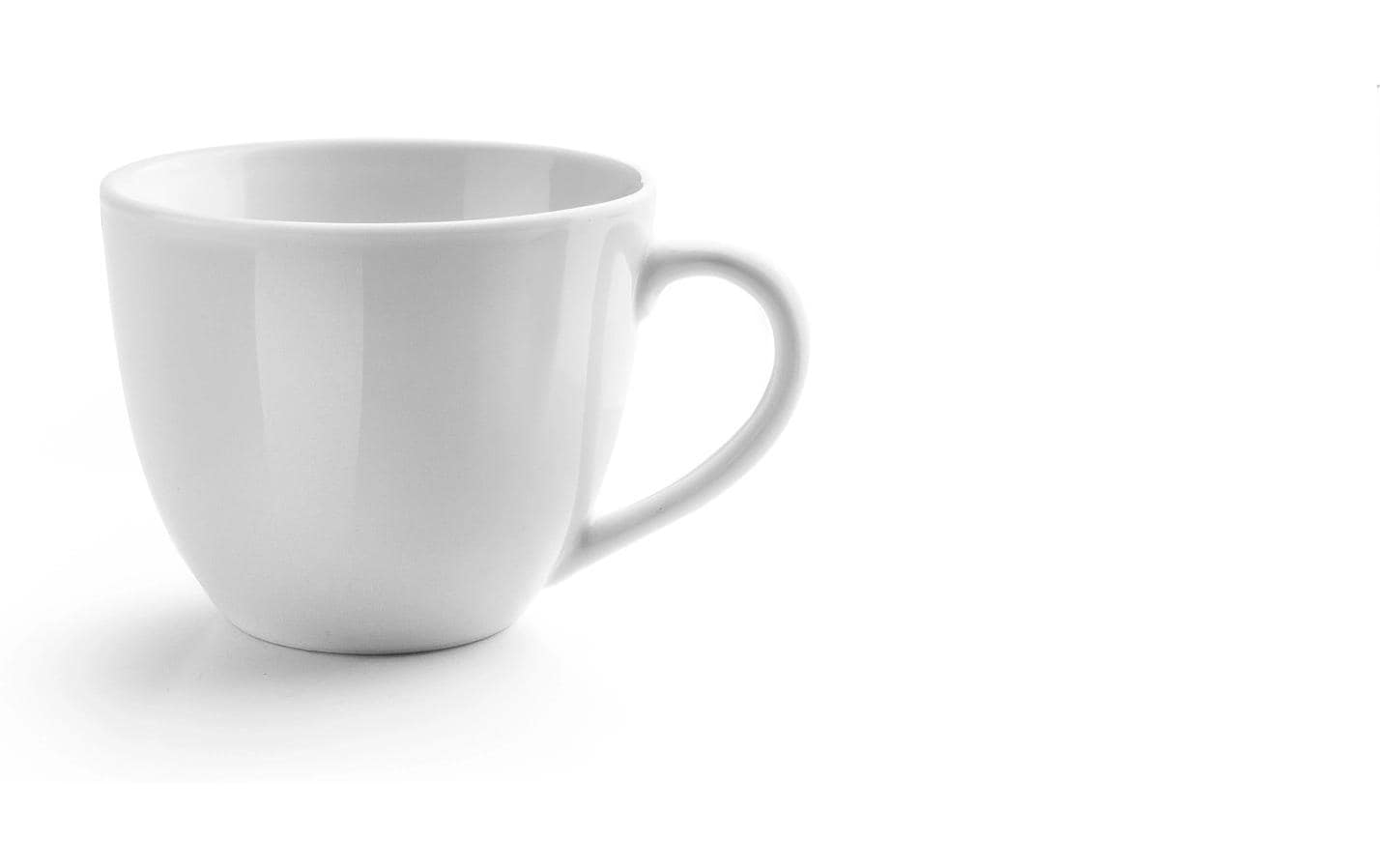 Ibili Kaffeetasse – Set 8-teilig, 310 ml, Porzellan, Weiss, spülmaschinenfest, mikrowellengeeignet