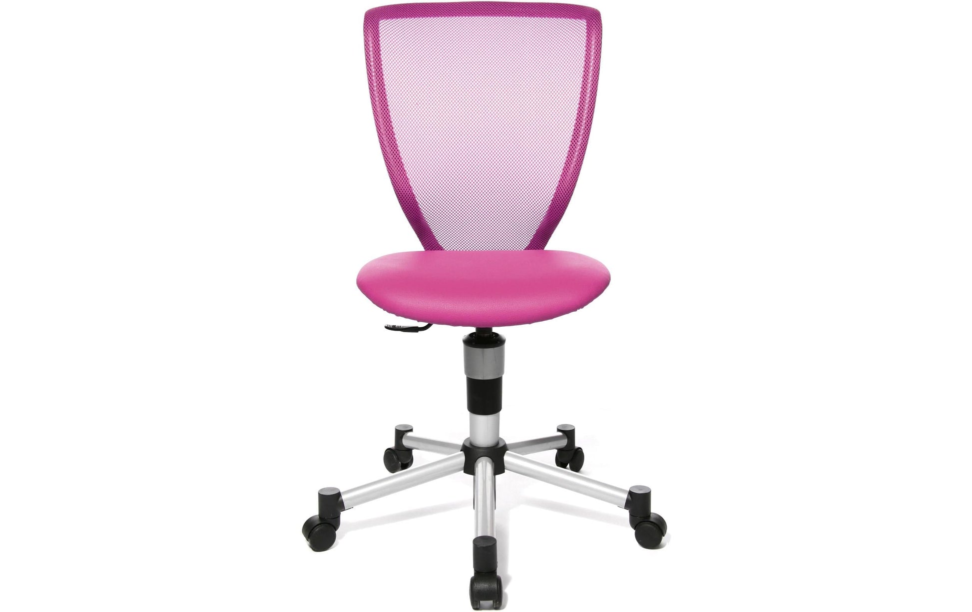 Topstar Kinder Bürostuhl Titan Junior – Gesamthöhe 98 cm, Netzrücken, Rosa