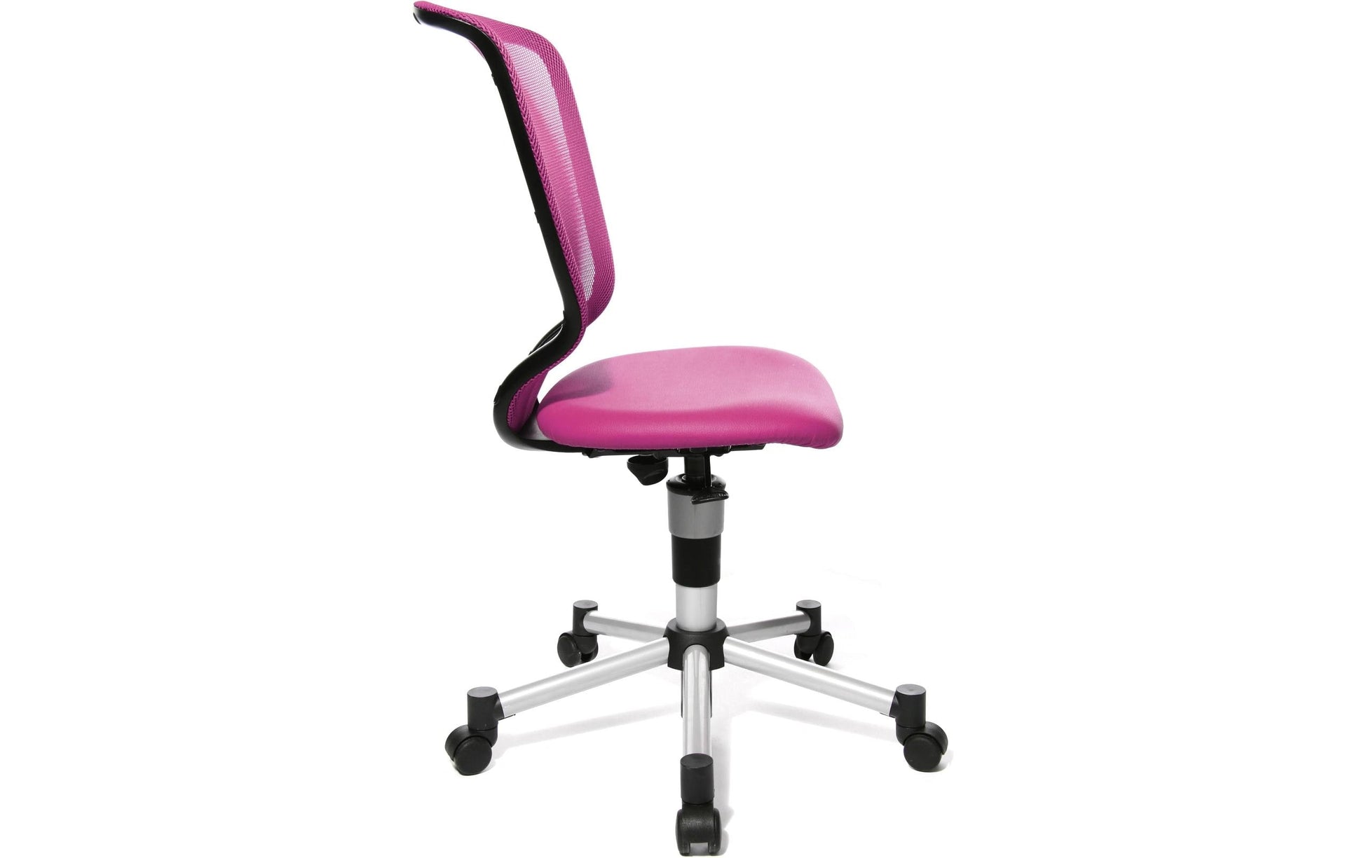 Topstar Kinder Bürostuhl Titan Junior – Gesamthöhe 98 cm, Netzrücken, Rosa