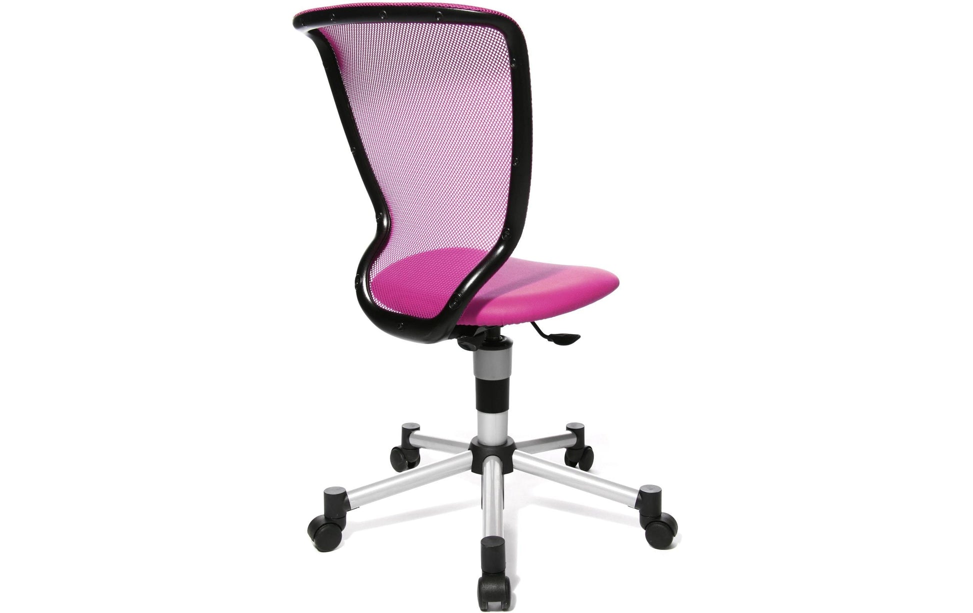 Topstar Kinder Bürostuhl Titan Junior – Gesamthöhe 98 cm, Netzrücken, Rosa