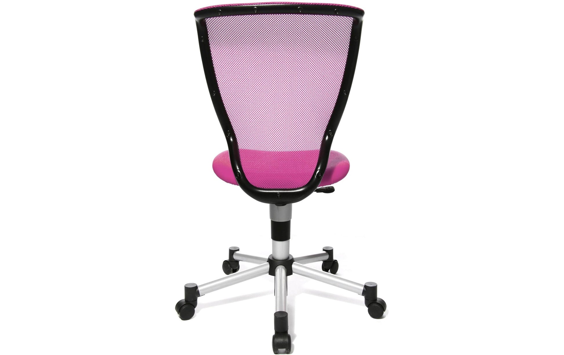 Topstar Kinder Bürostuhl Titan Junior – Gesamthöhe 98 cm, Netzrücken, Rosa